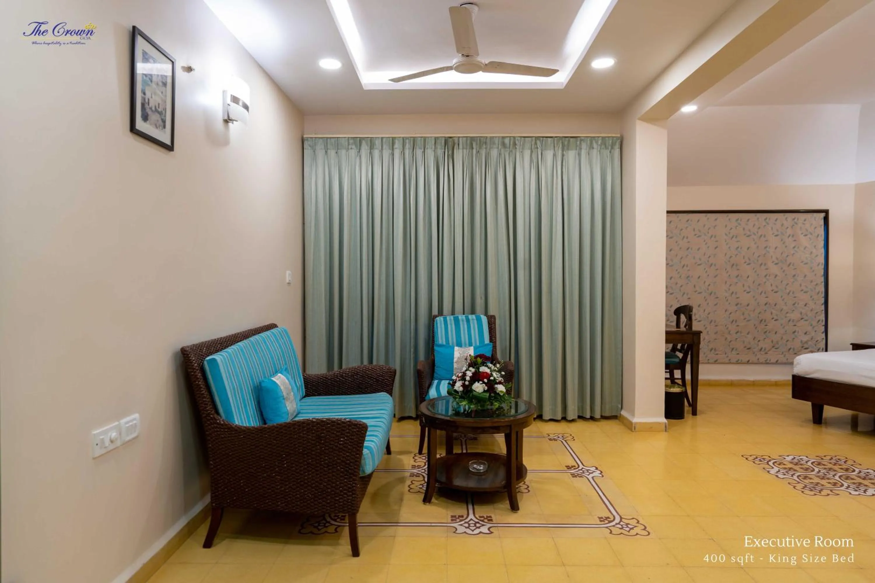 Seating area in The Crown Goa