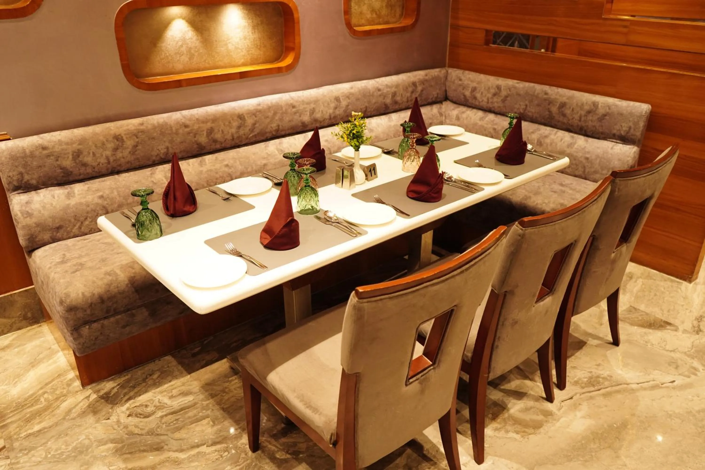 Dining area in Regenta Central the Crystal Kanpur,