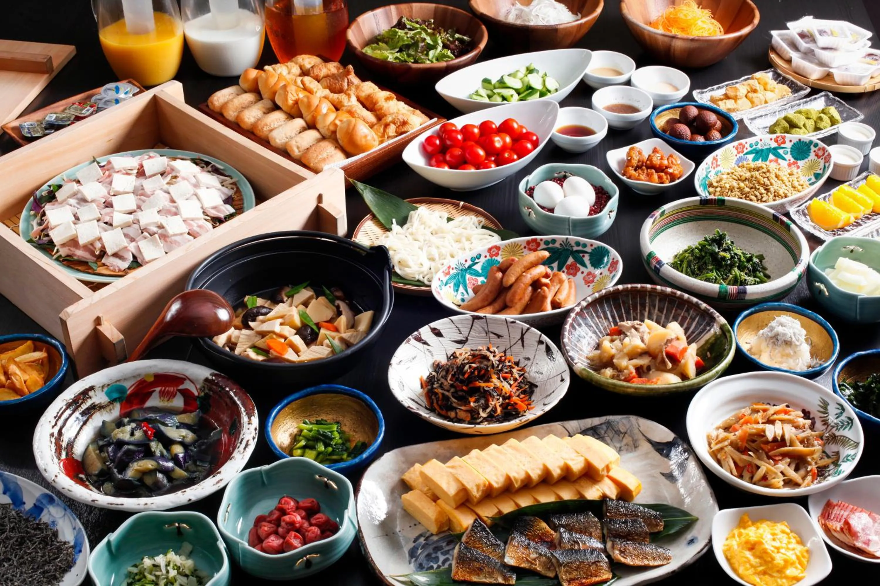 Buffet breakfast in Yoshidaya Sannoukaku