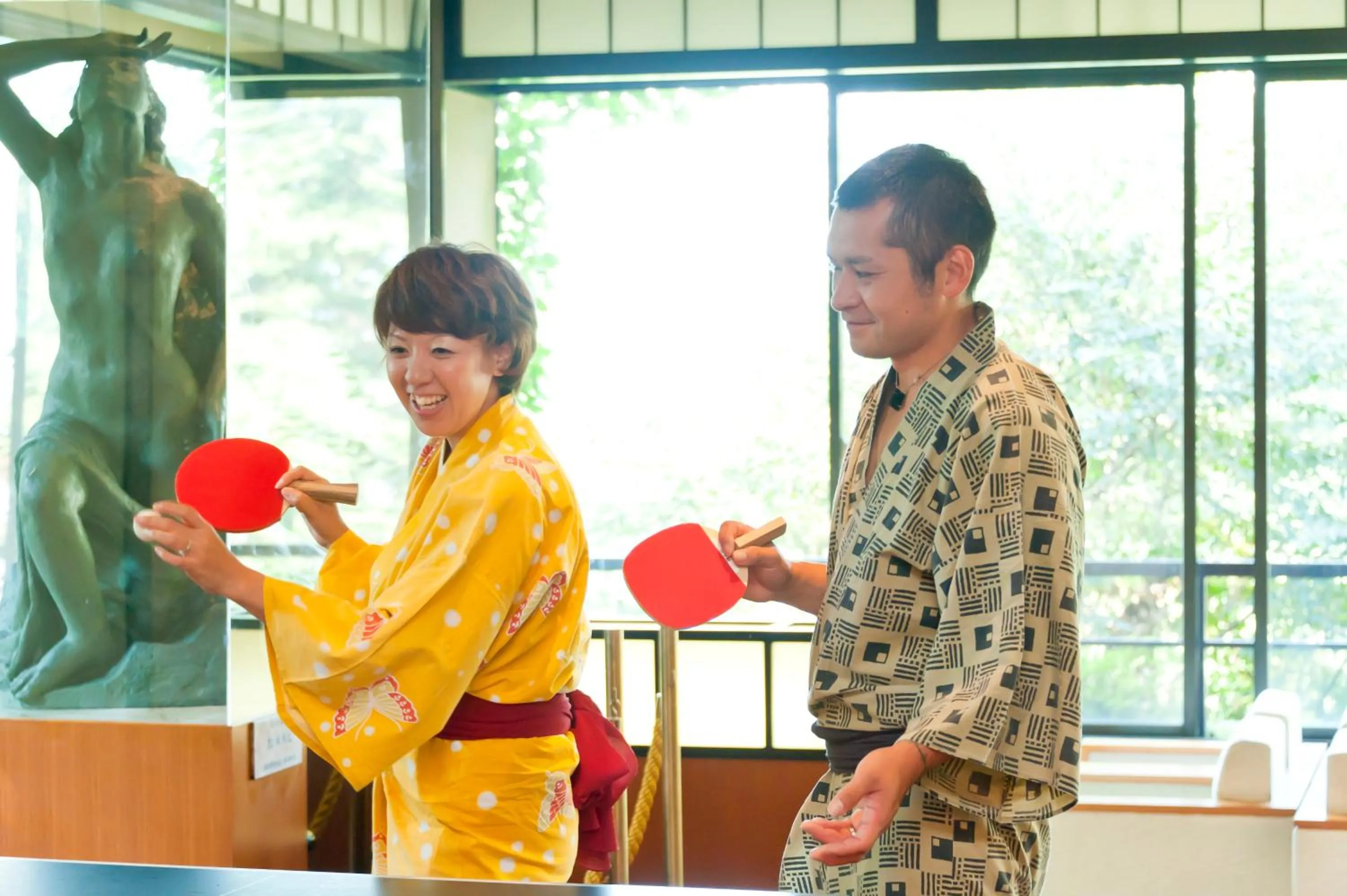 Table tennis in Yoshidaya Sannoukaku