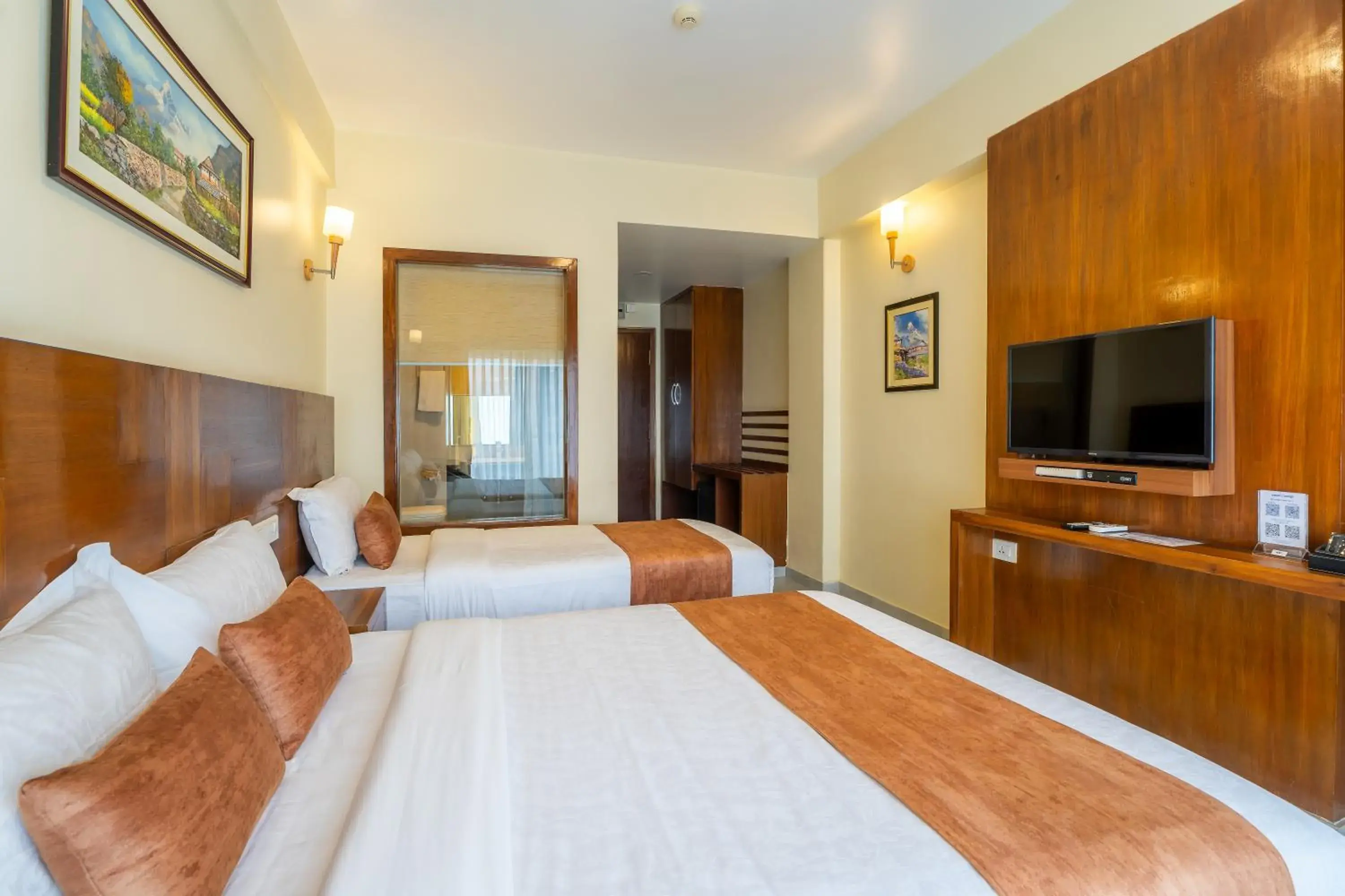 Family Room with Balcony in Hotel Haven O' Ganga Family Room with Balcony in Hotel Haven O' Ganga