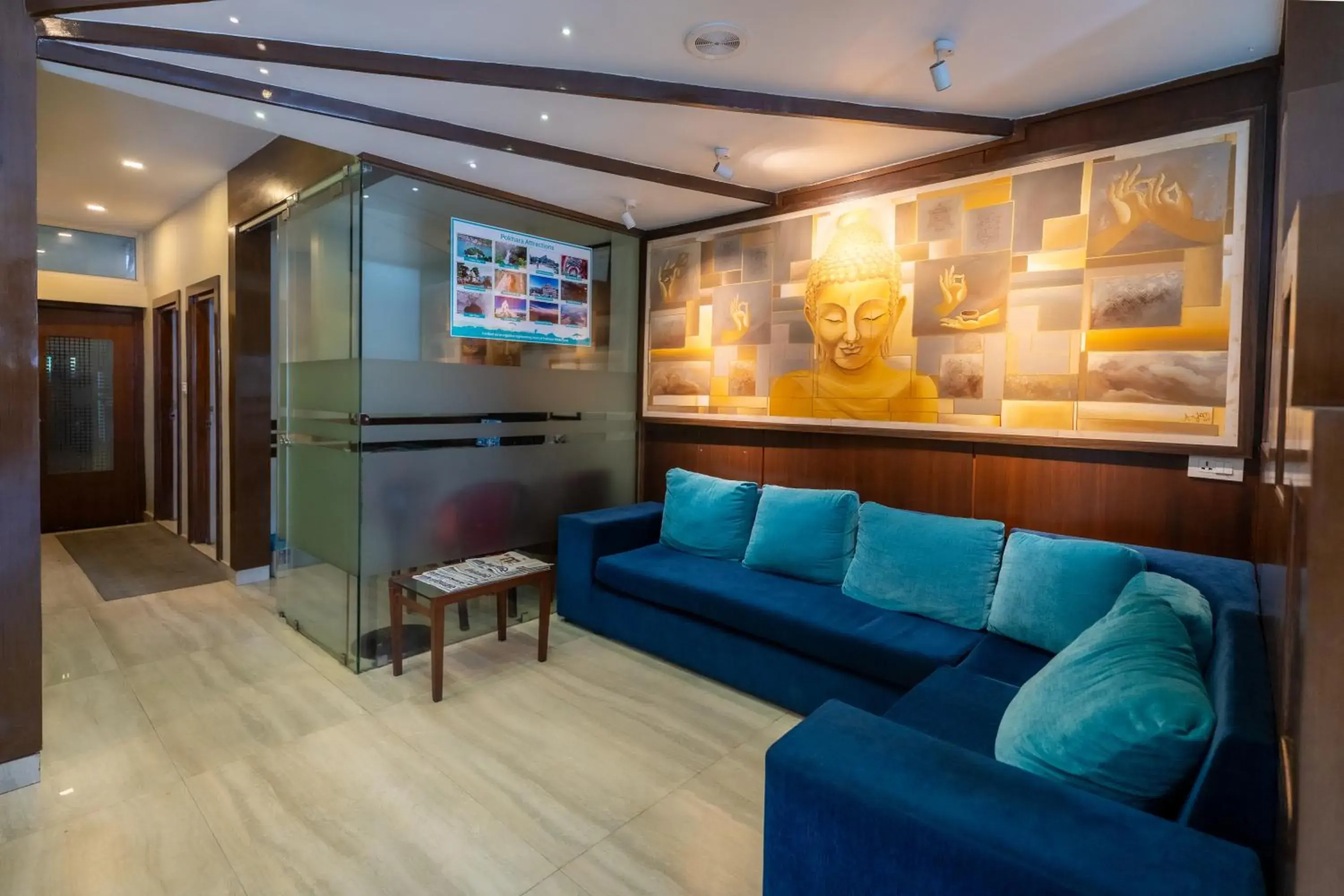 Living room in Hotel Haven O' Ganga Living room in Hotel Haven O' Ganga