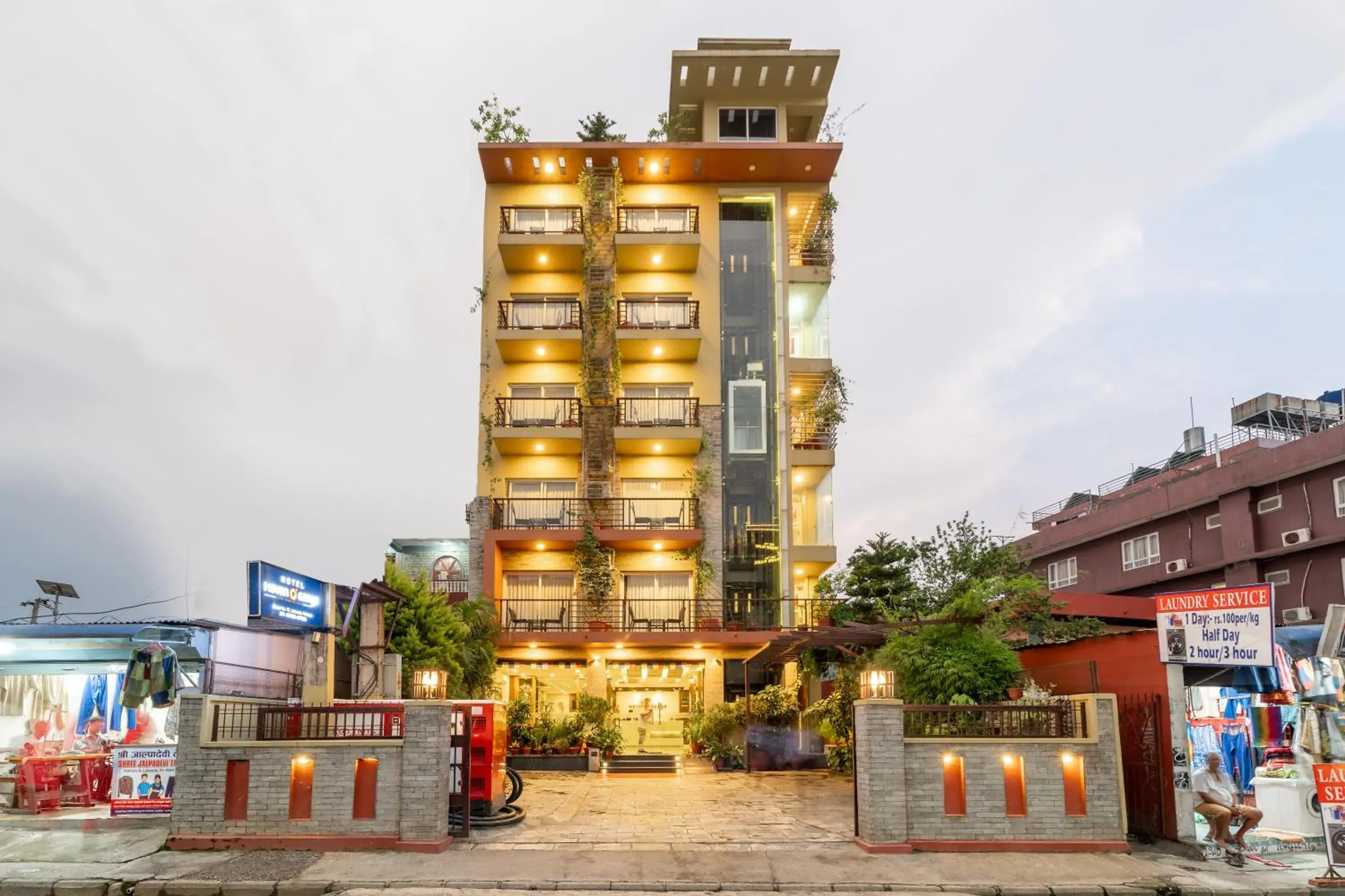 Property building in Hotel Haven O' Ganga Property building in Hotel Haven O' Ganga