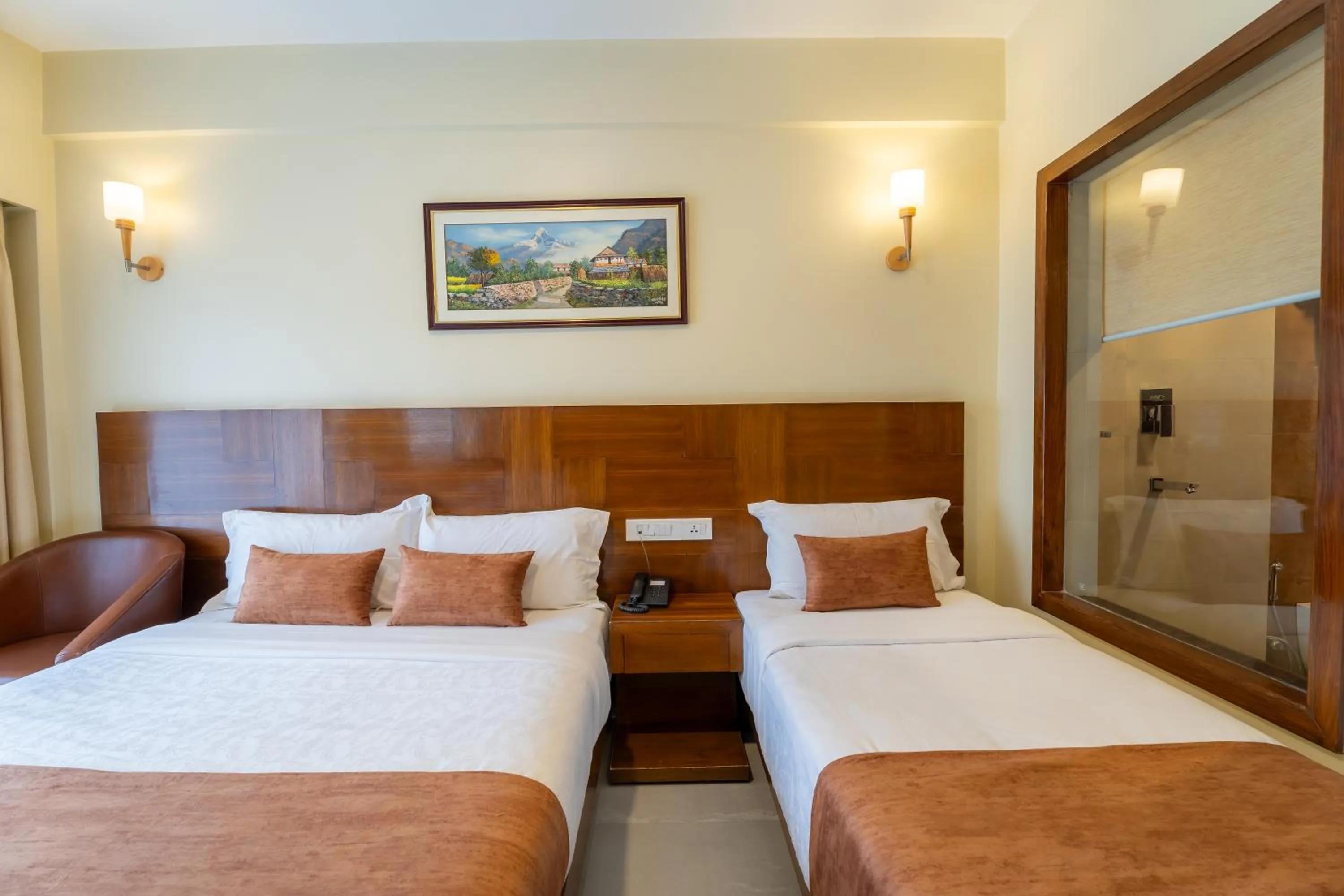 Bed in Hotel Haven O' Ganga