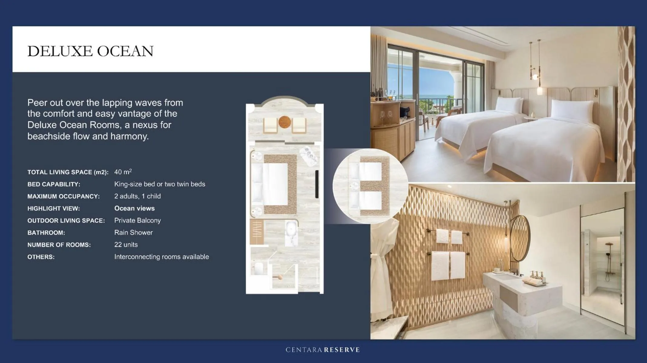 Floor plan, Bed in Centara Reserve Samui