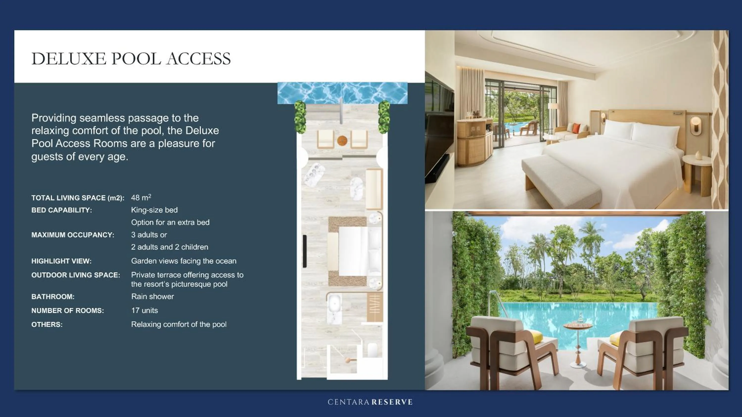 Floor plan, Bed in Centara Reserve Samui