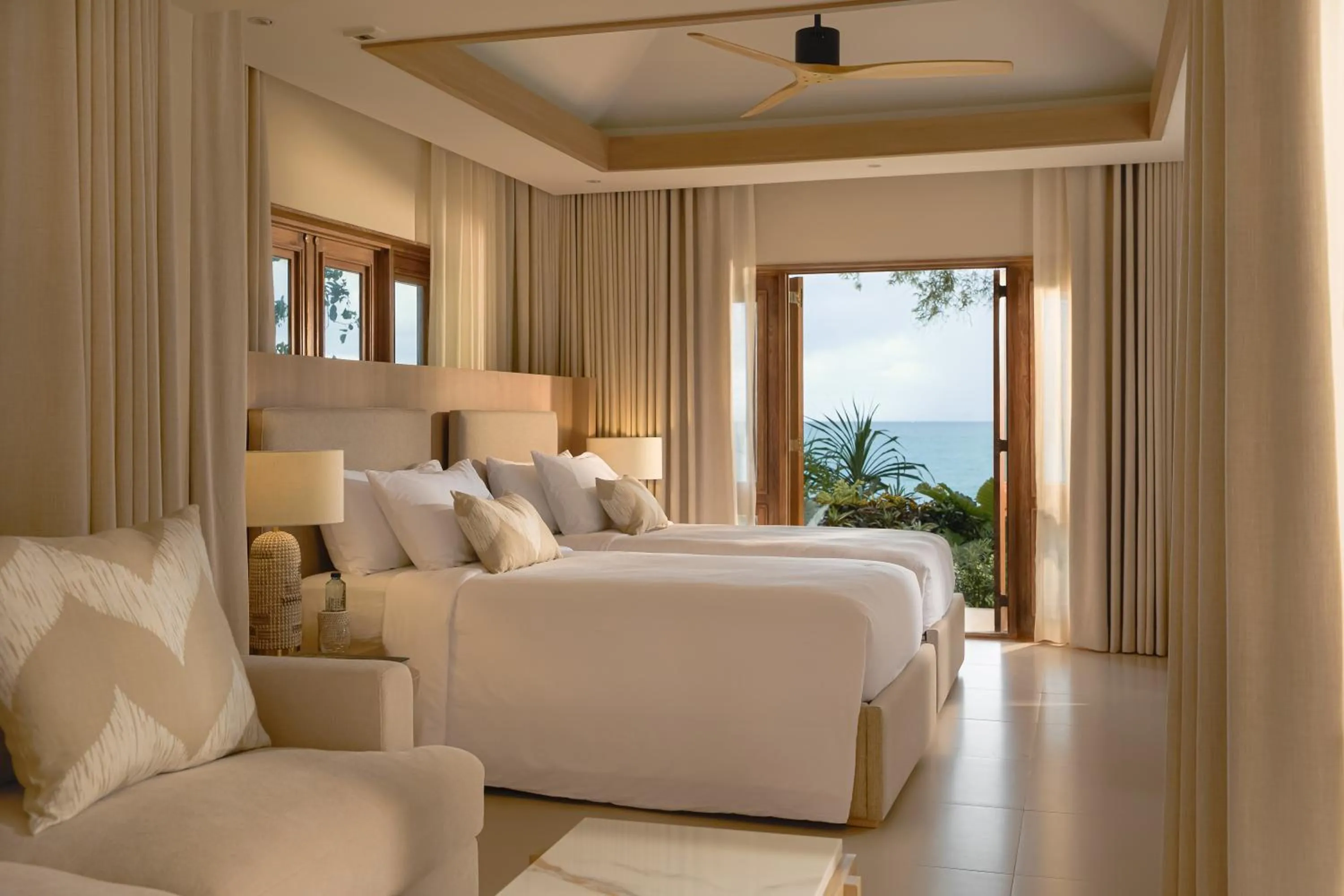 Bedroom, Bed in Villa Macaque and Villa Languor