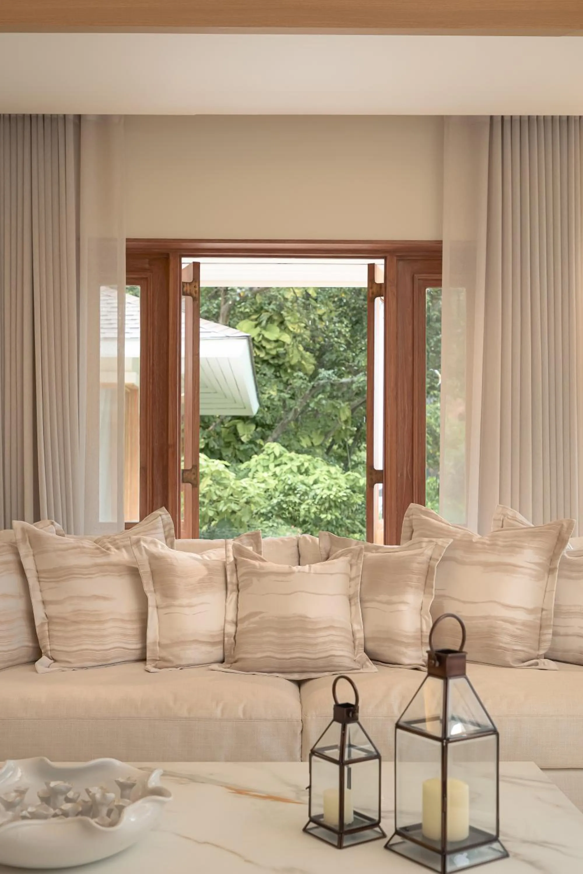 Living room in Villa Macaque and Villa Languor