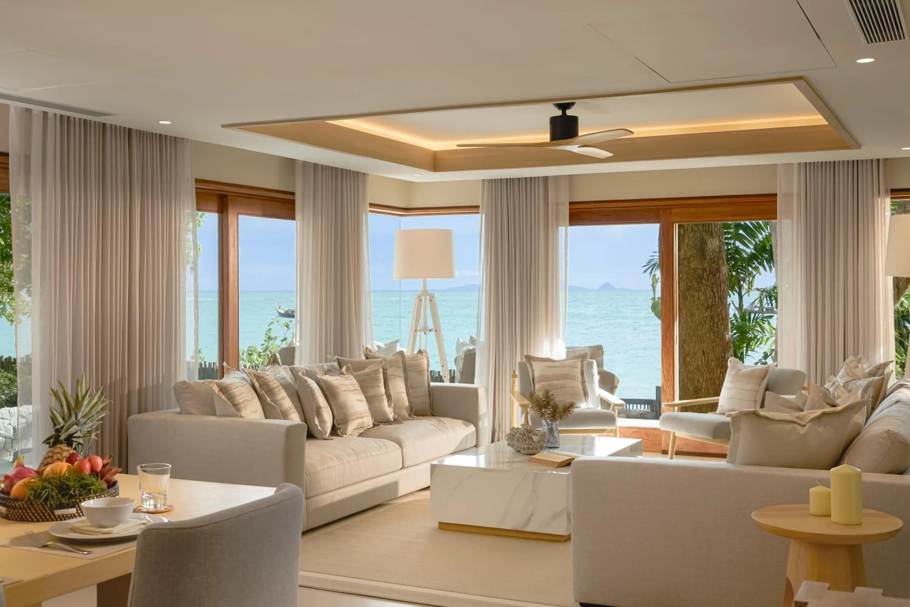 Living room in Villa Macaque and Villa Languor