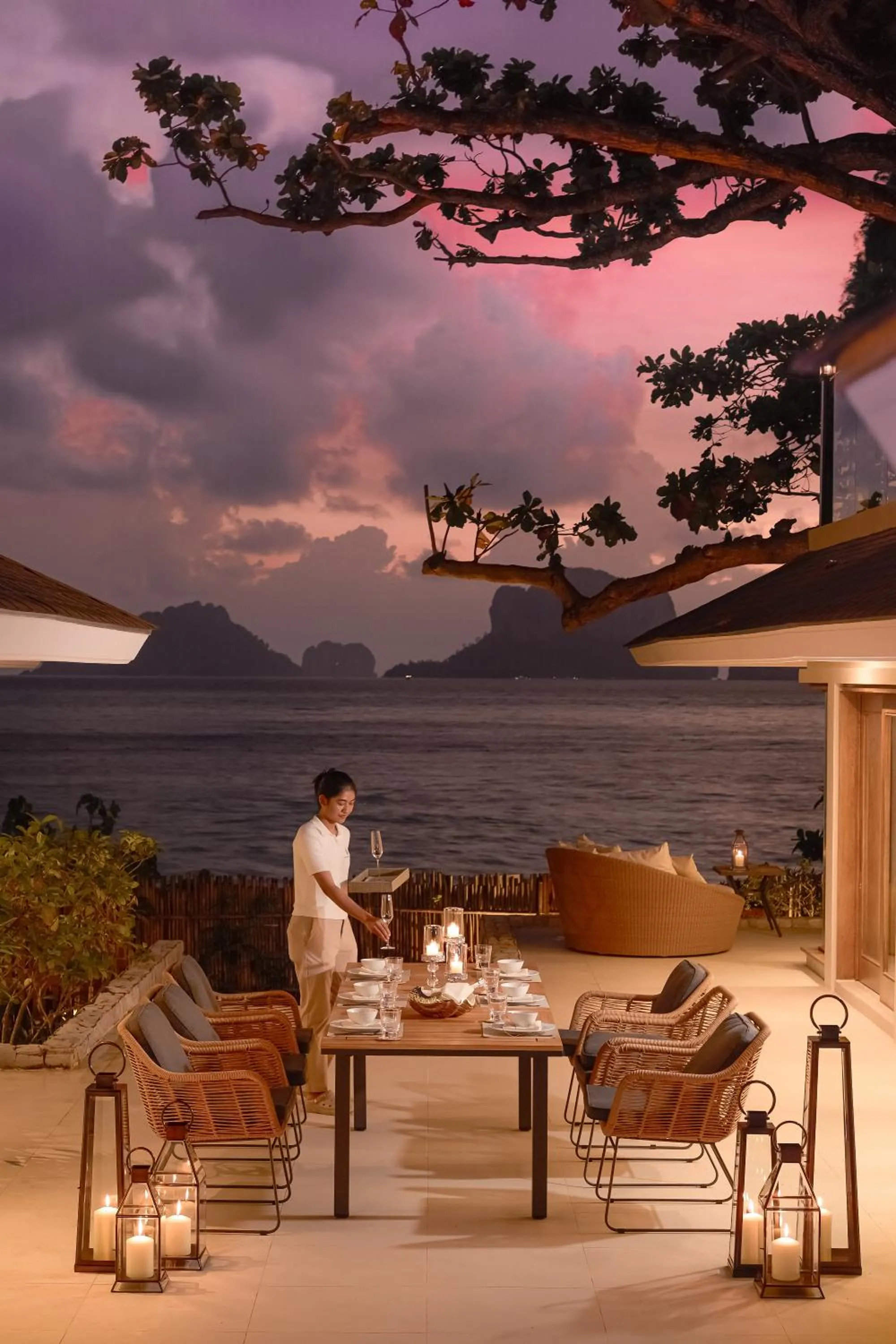 Dining area in Villa Macaque and Villa Languor