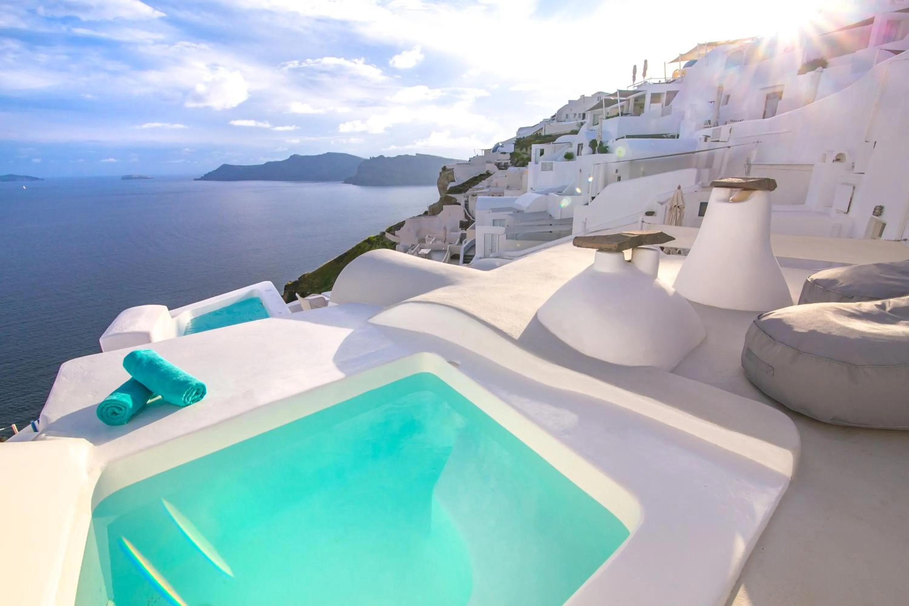 Balcony/Terrace in Onar Villas Oia - Onar Hotels Collection
