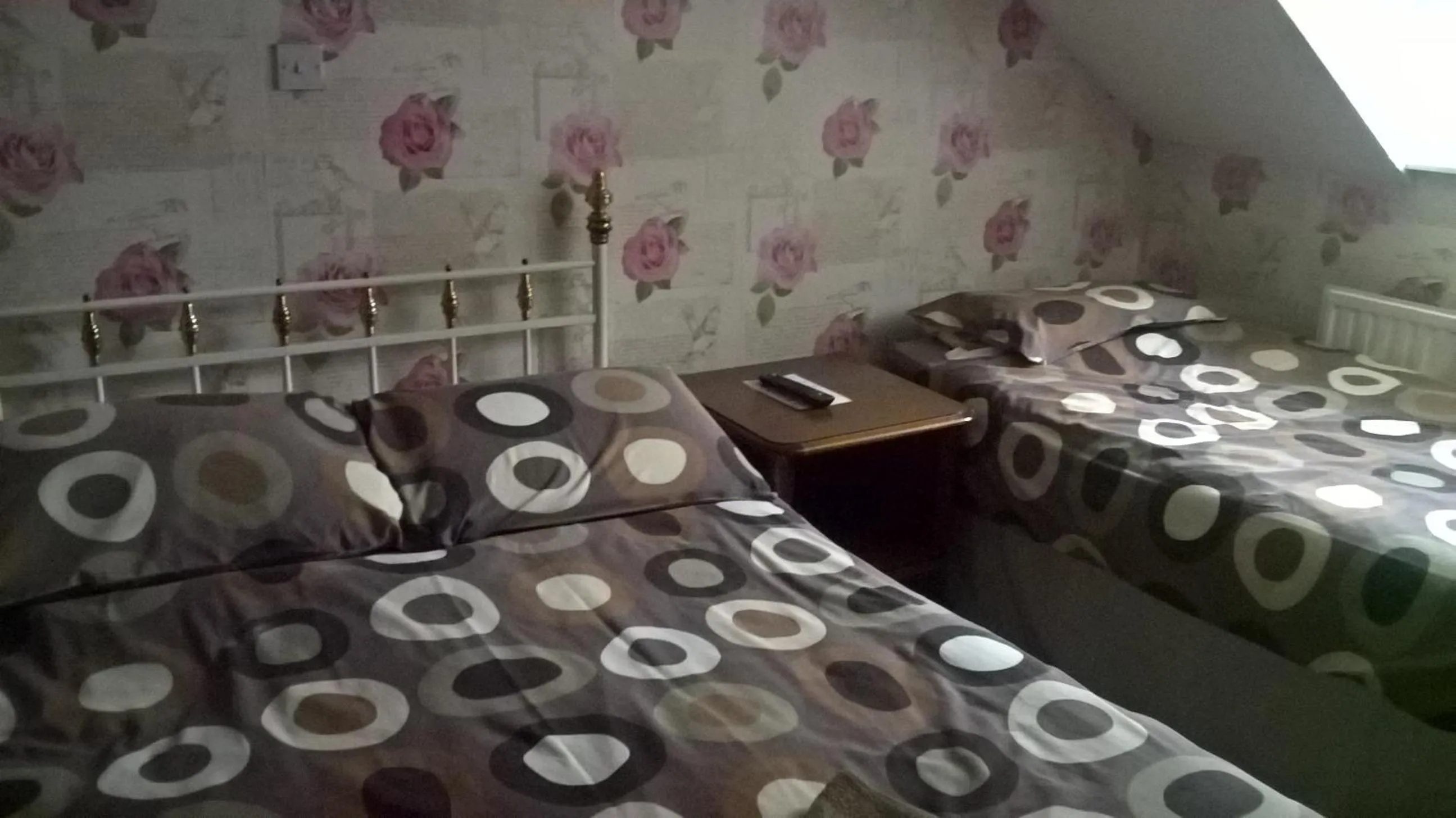 Bed in Rhymney House hotel