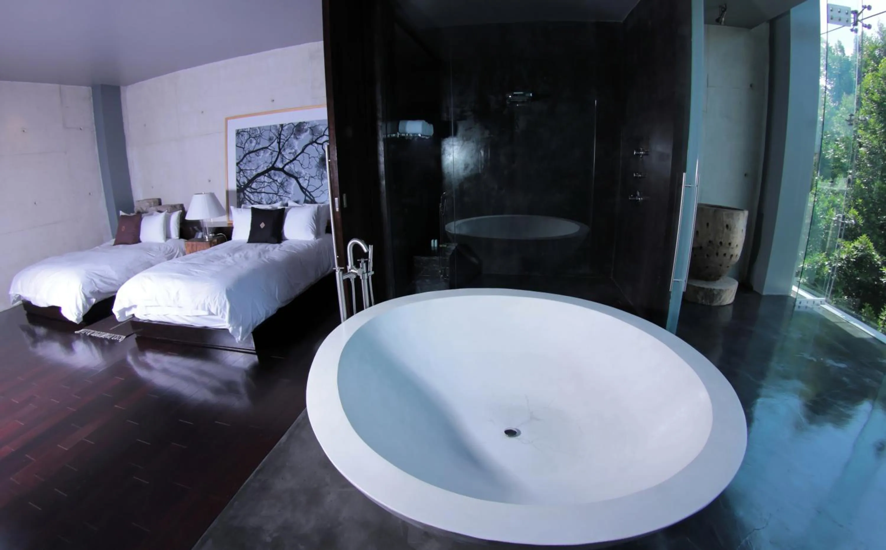 Bathroom, Bed in Demetria Hotel