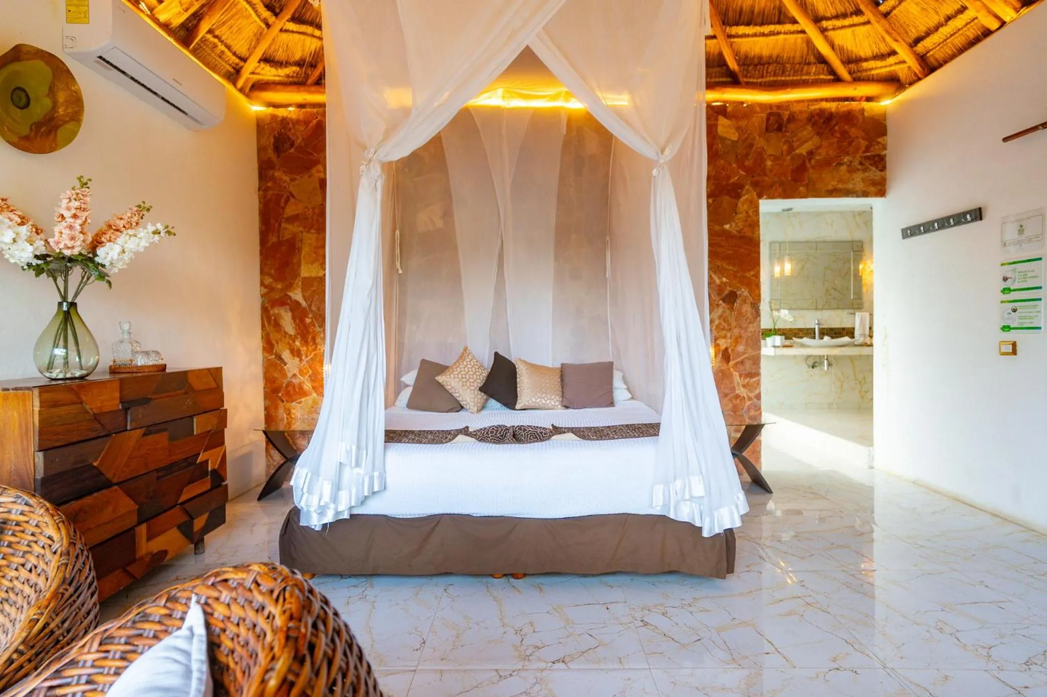 Bed in Cabañas Luxury con Lagoon Club - Adults Only