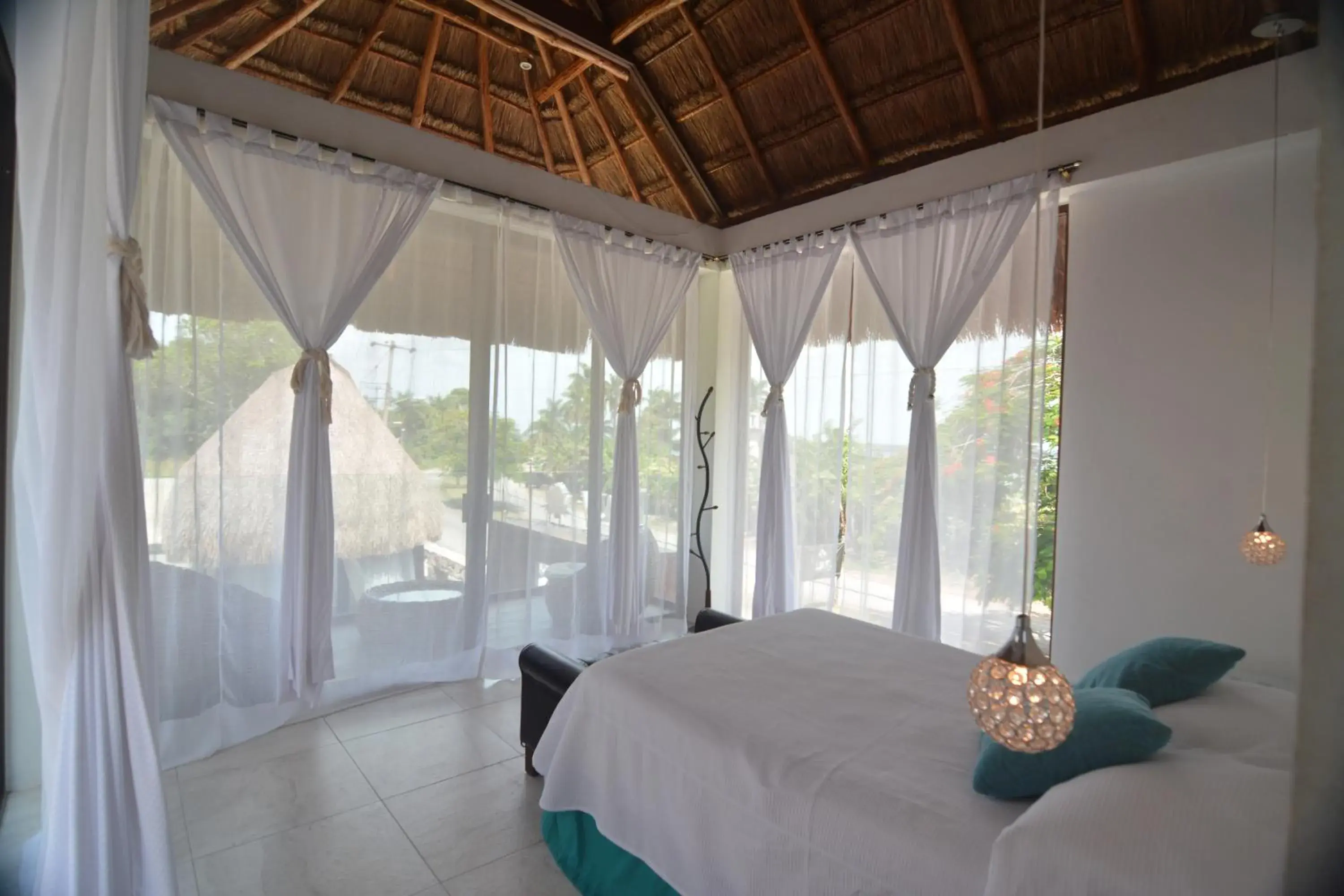 Bedroom, Bed in Cabañas Luxury con Lagoon Club - Adults Only Bedroom, Bed in Cabañas Luxury con Lagoon Club - Adults Only