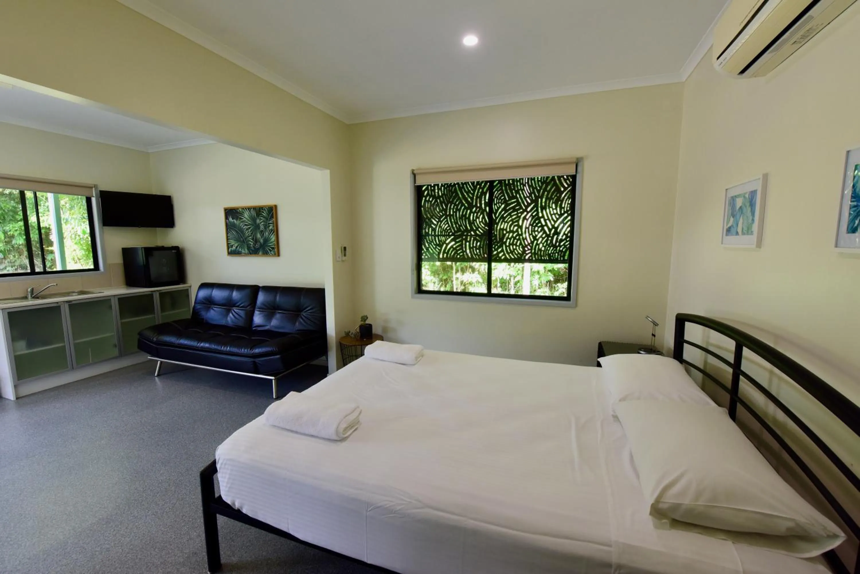 Bed in Daintree Peaks ECO Stays
