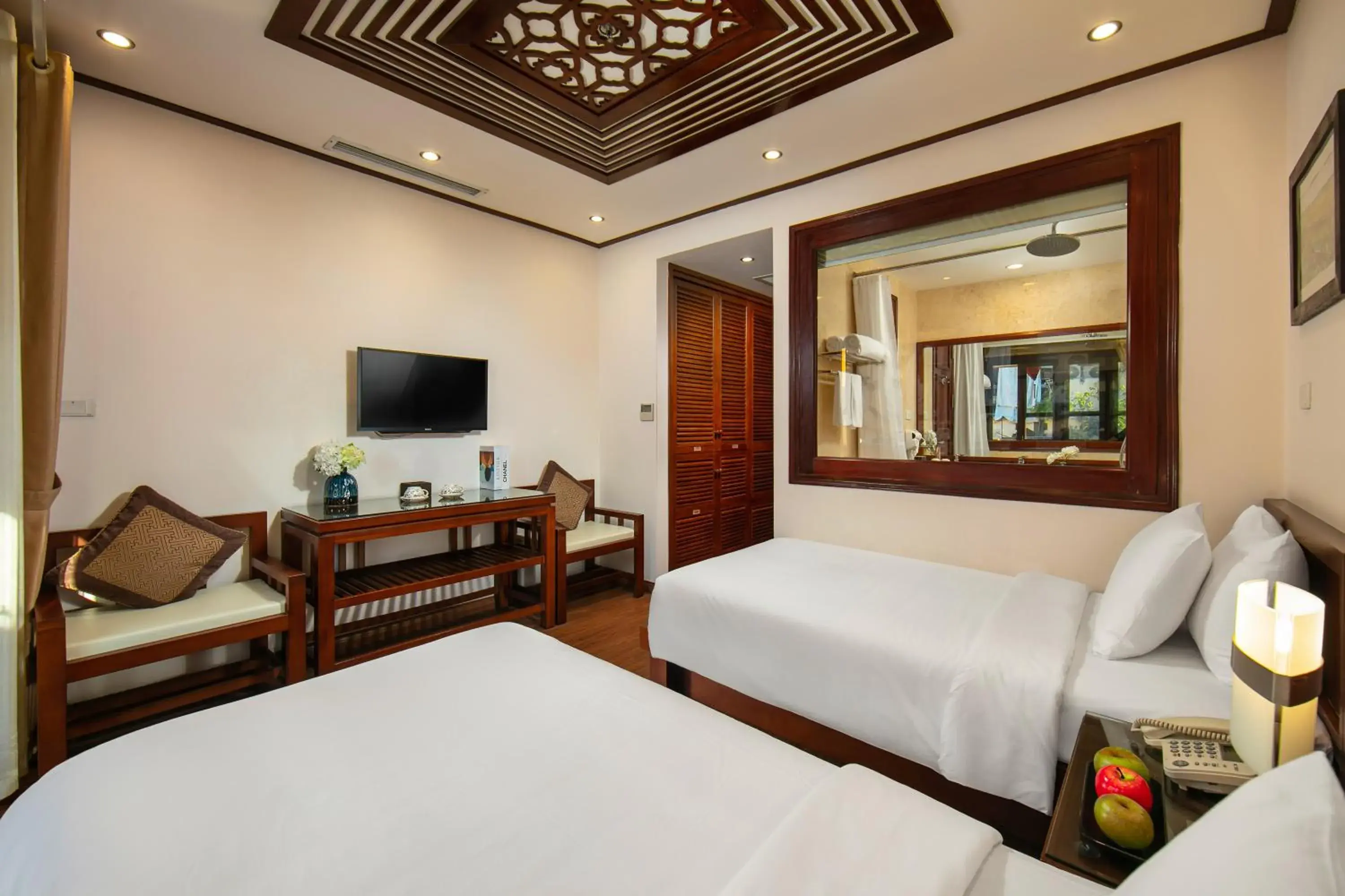 Bedroom, Bed in Hanoi Nostalgia Hotel & Spa Bedroom, Bed in Hanoi Nostalgia Hotel & Spa