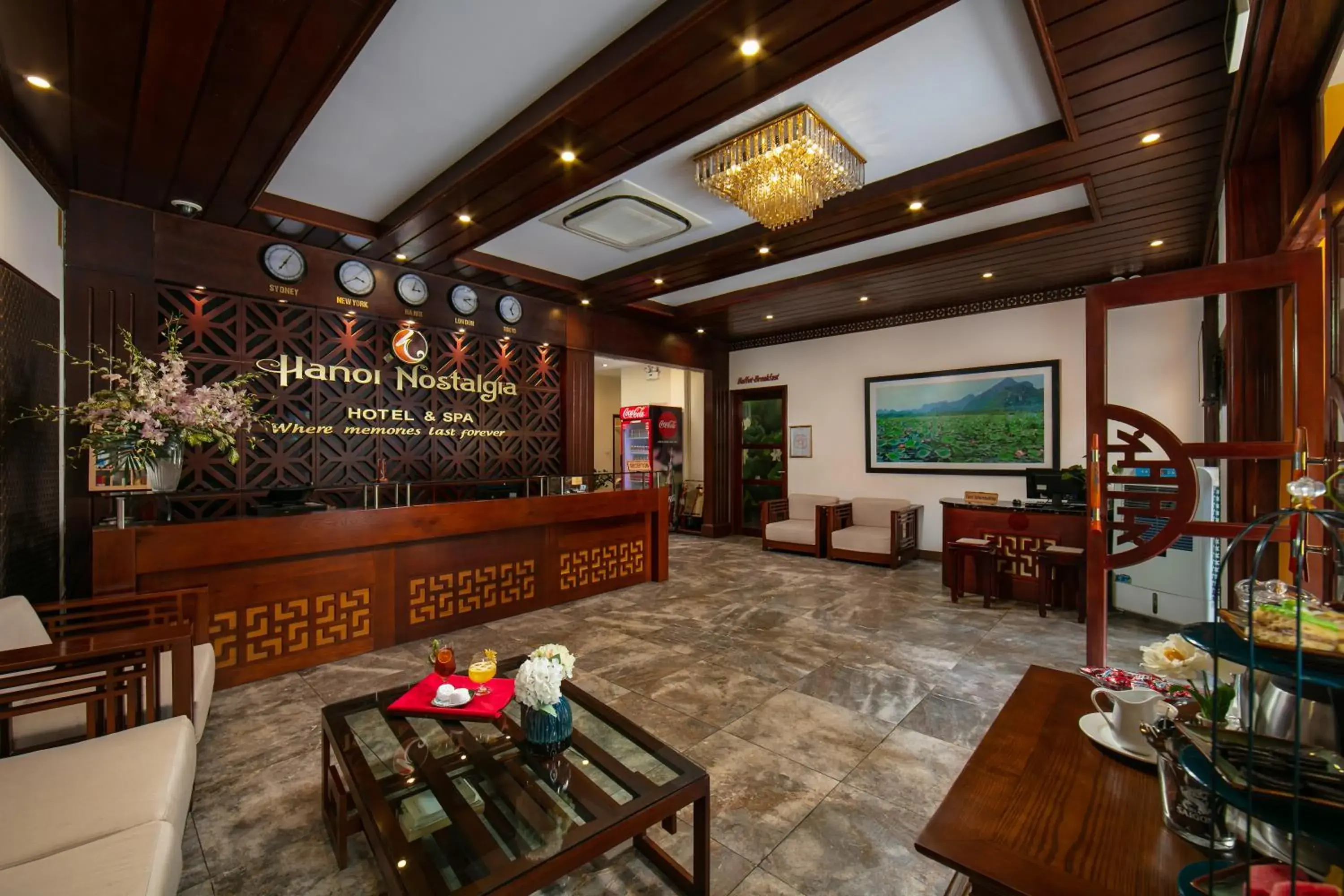 Lobby or reception in Hanoi Nostalgia Hotel & Spa Lobby or reception in Hanoi Nostalgia Hotel & Spa