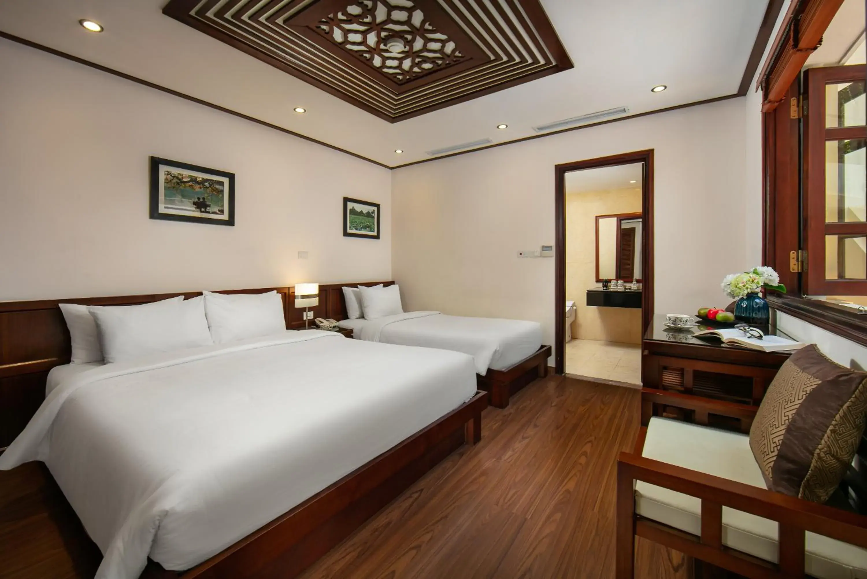 Bedroom, Bed in Hanoi Nostalgia Hotel & Spa Bedroom, Bed in Hanoi Nostalgia Hotel & Spa
