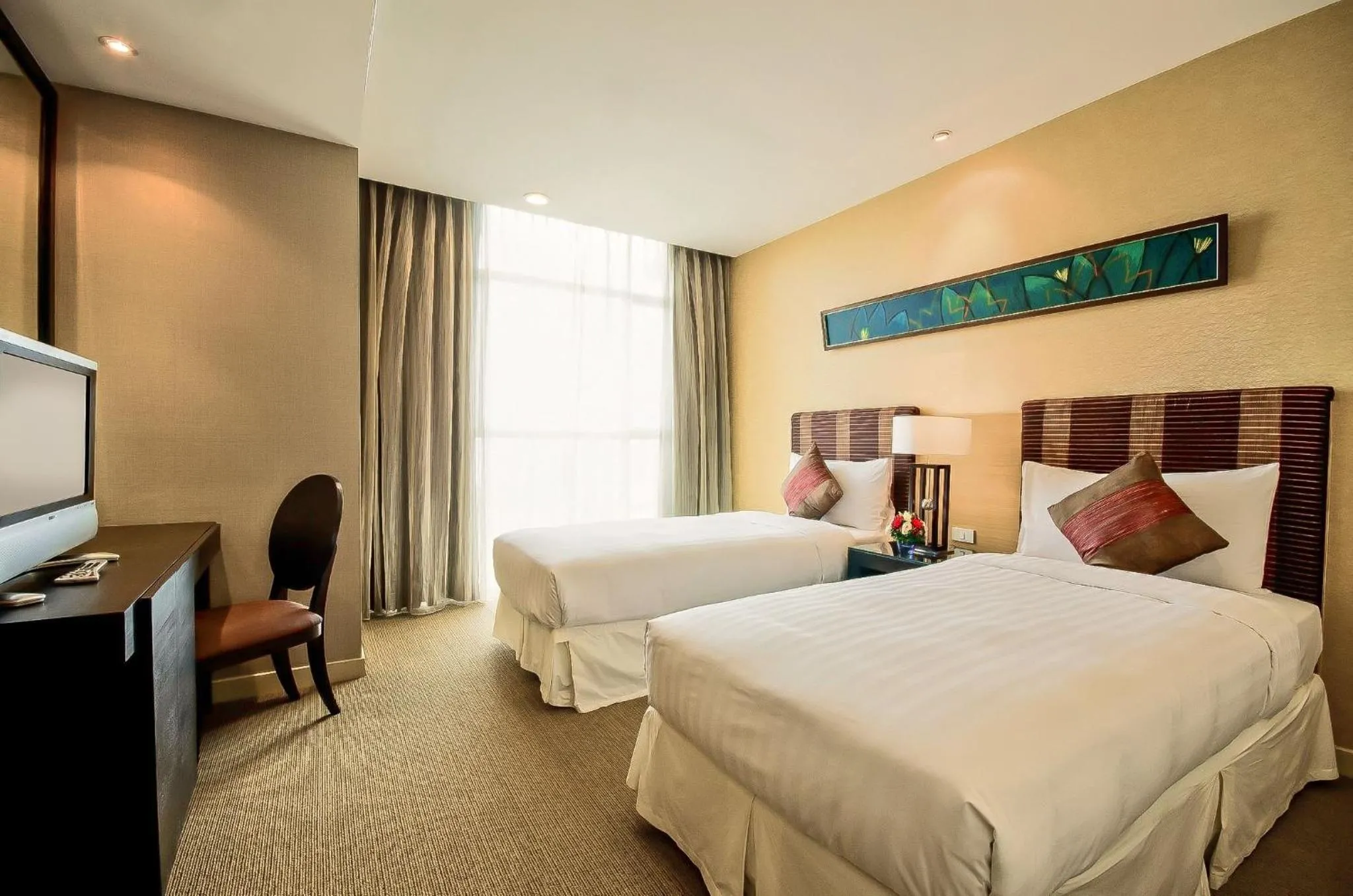 Bed in Urbana Sathorn Hotel, Bangkok