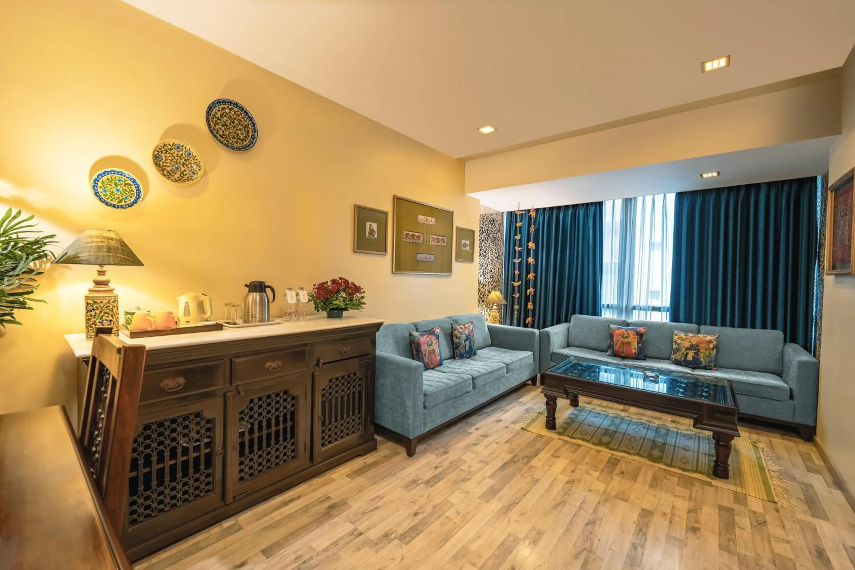 Living room in The Shalimar Hotel, Kemps Corner