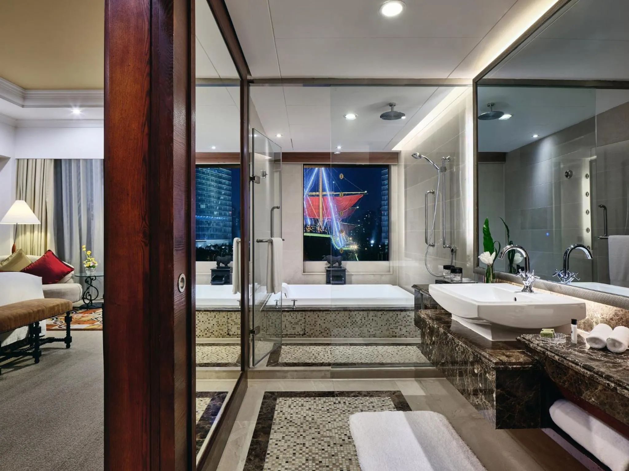 Bathroom, Bed in InterContinental Shenzhen by IHG