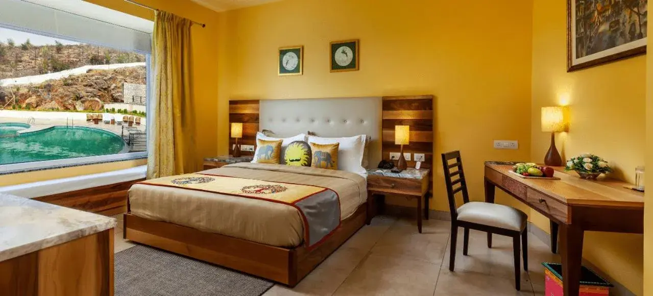 Bedroom, Bed in jüSTa Sajjangarh Resort & Spa, Udaipur Bedroom, Bed in jüSTa Sajjangarh Resort & Spa, Udaipur