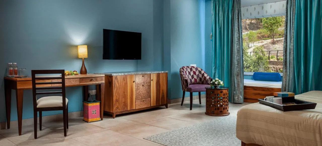 Bedroom, Bed in jüSTa Sajjangarh Resort & Spa, Udaipur