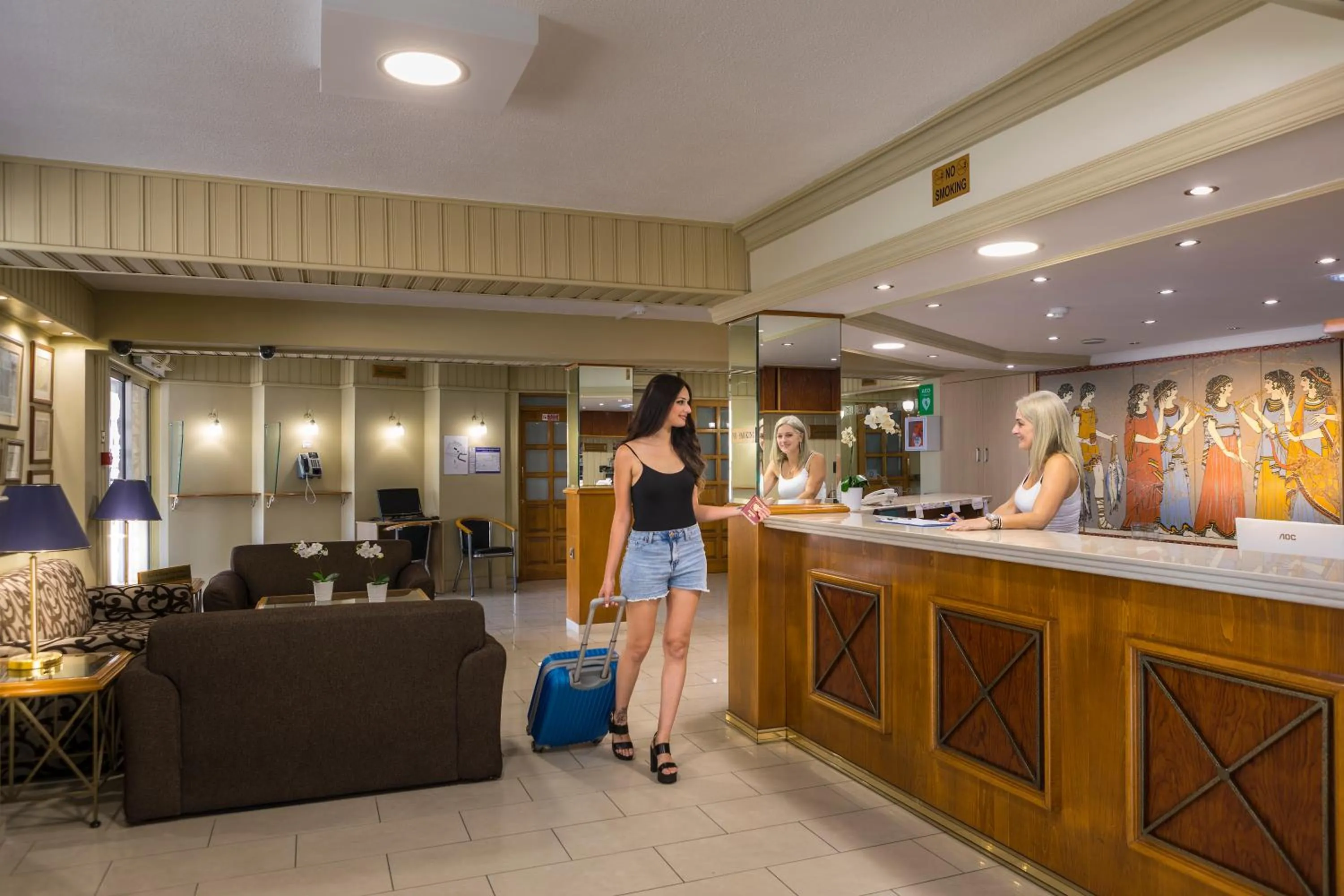 Lobby or reception in Christabelle Hotel Apartments