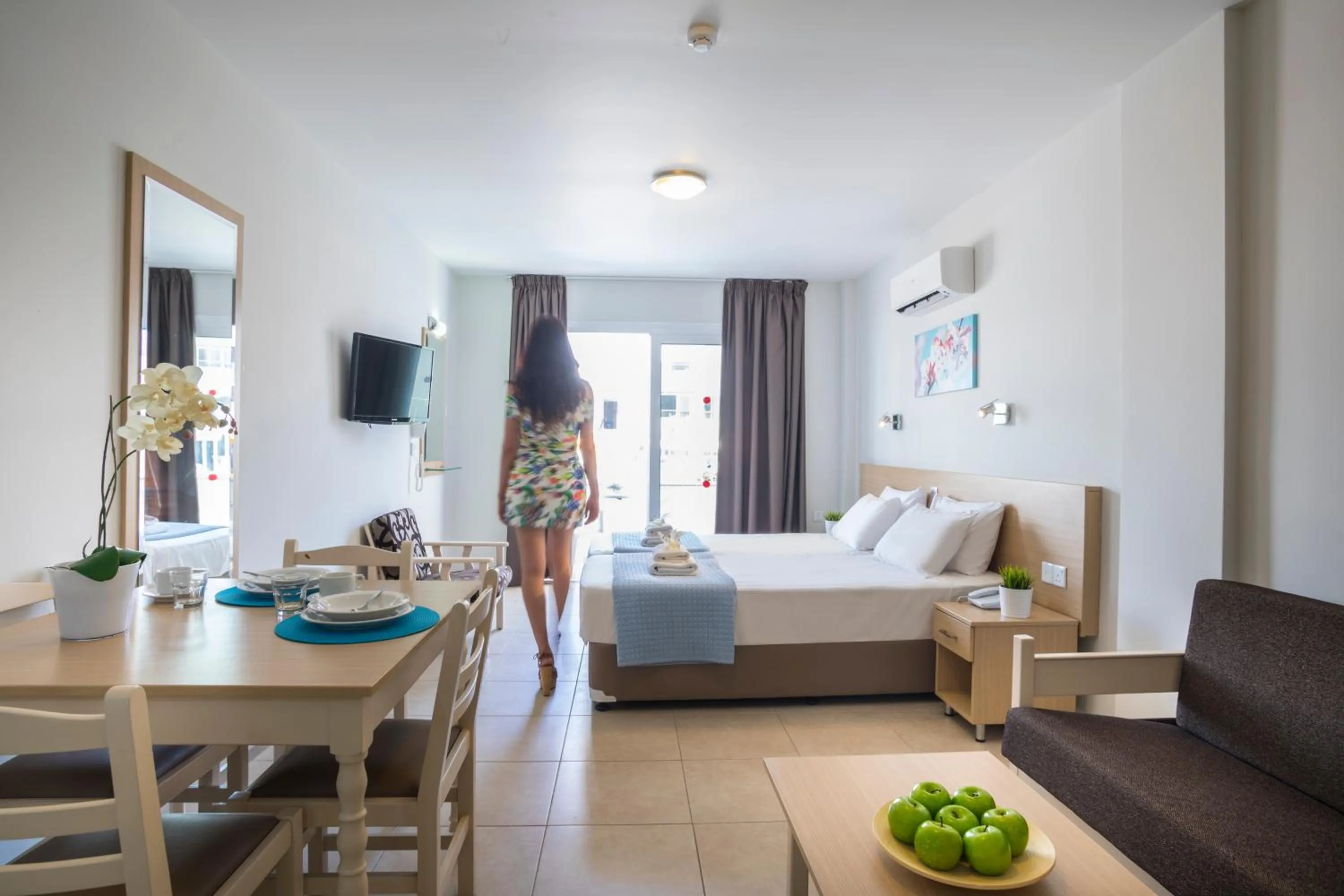 Bed in Christabelle Hotel Apartments