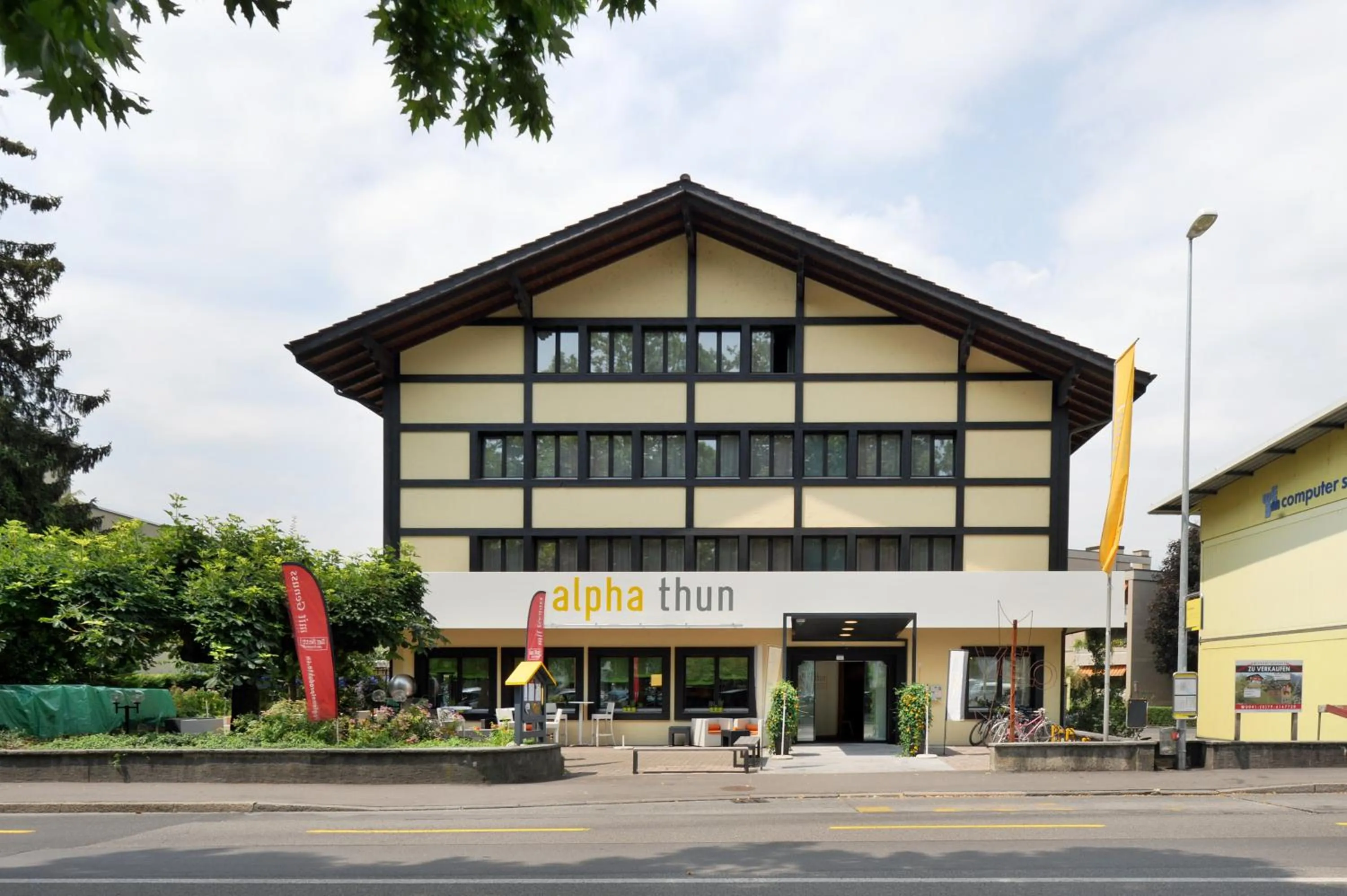 Facade/entrance in Hotel Alpha Thun