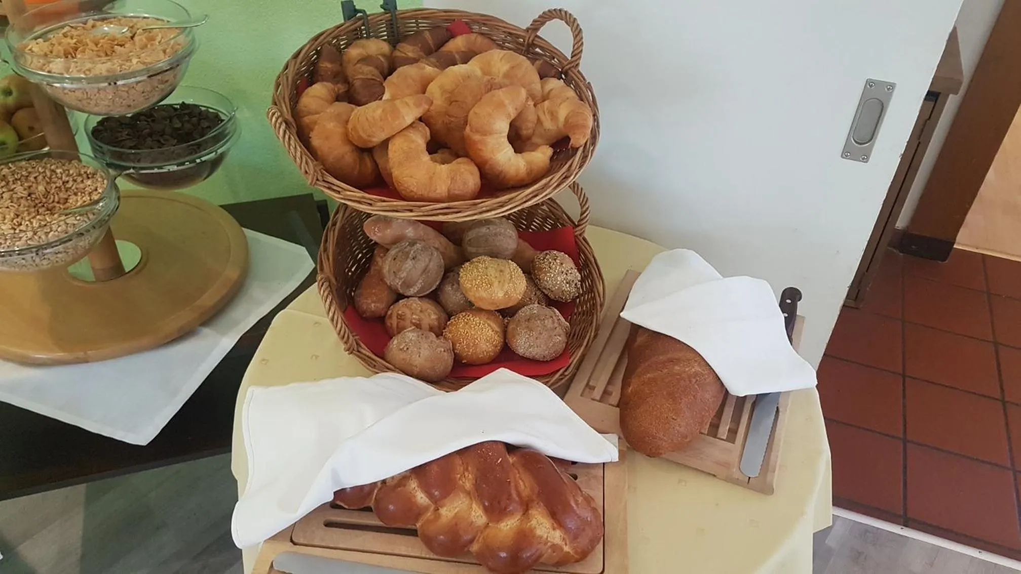 Buffet breakfast in Hotel Alpha Thun