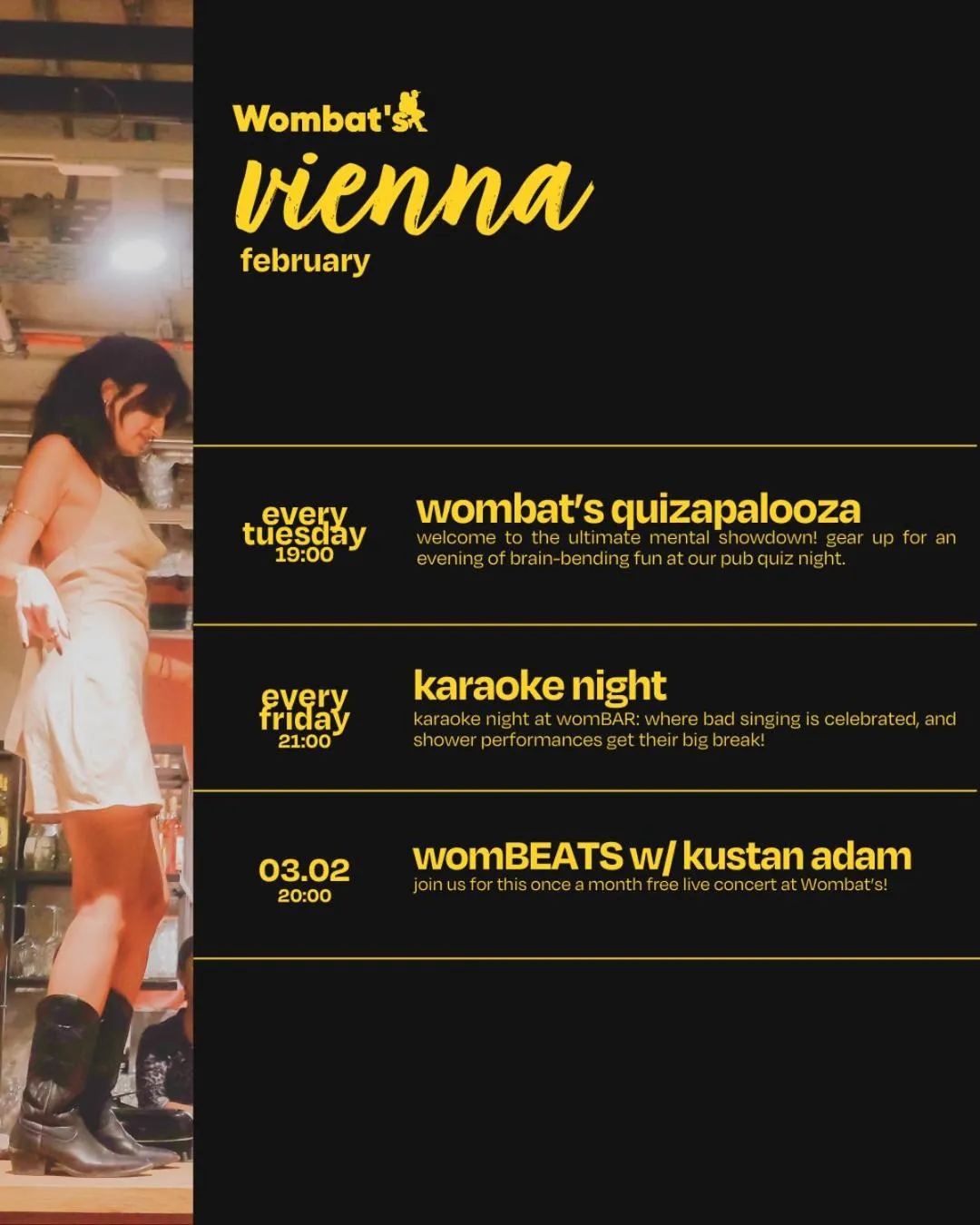 Evening entertainment in Wombat's City Hostel Vienna Naschmarkt