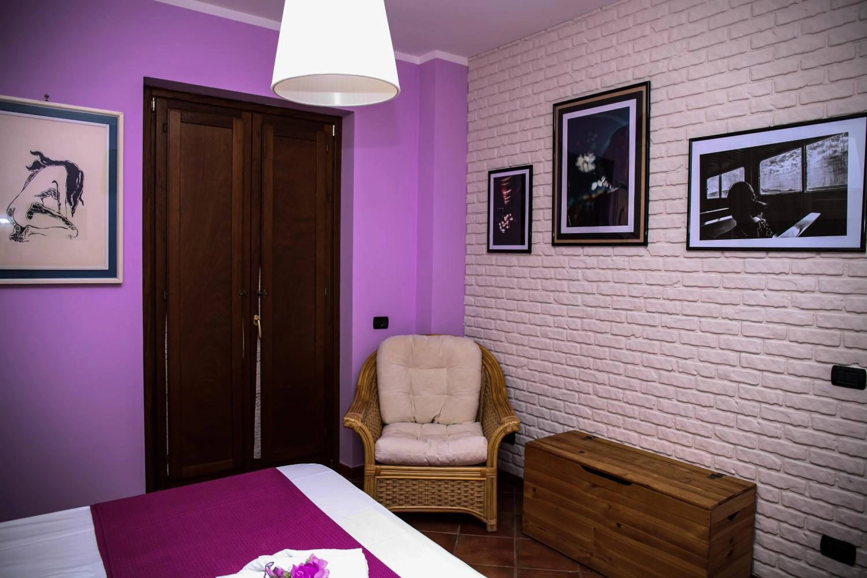 View (from property/room), Bed in Paoline's suite in villa