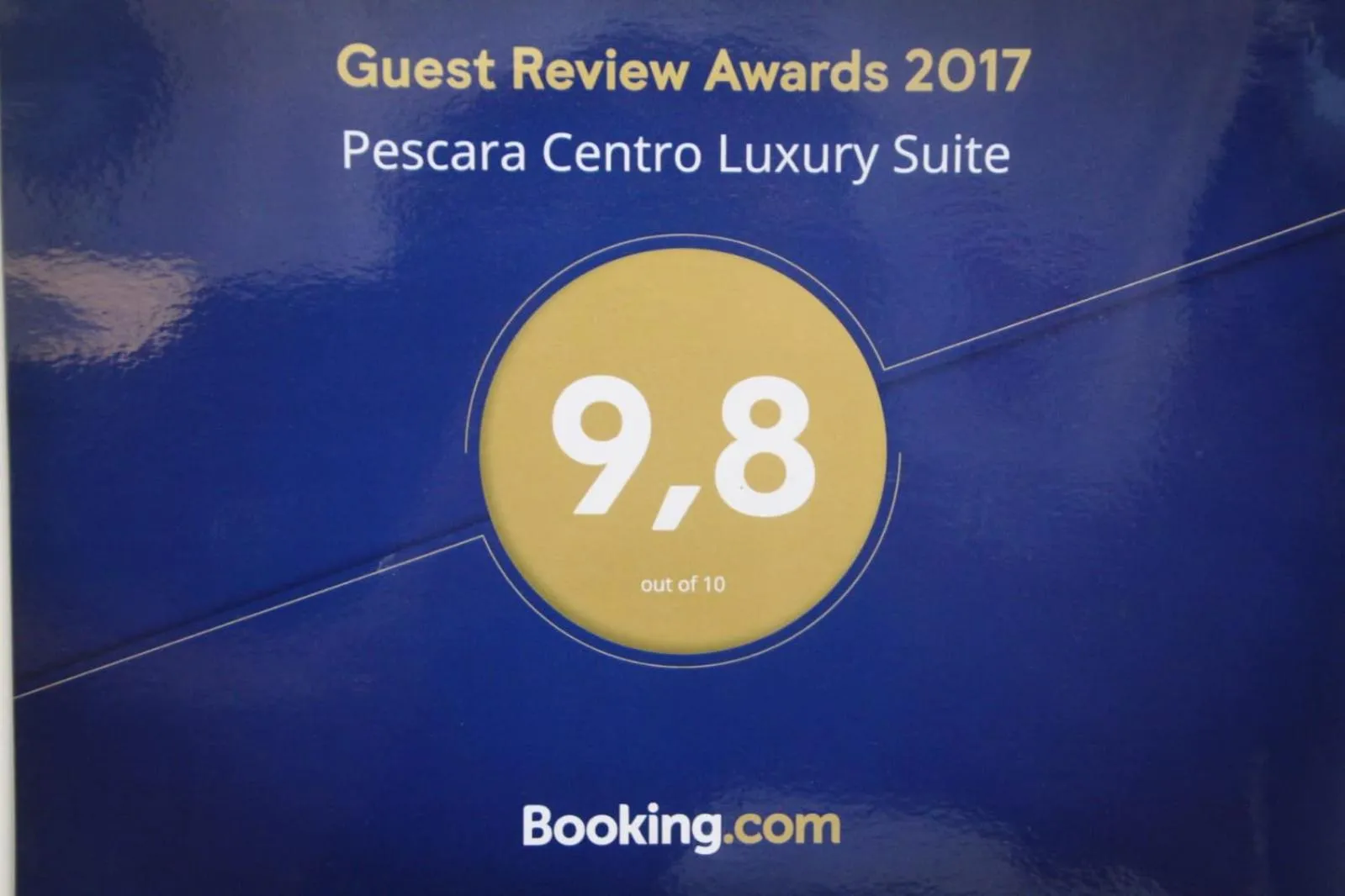 Certificate/Award in B&B Pescara Centro Luxury Suite