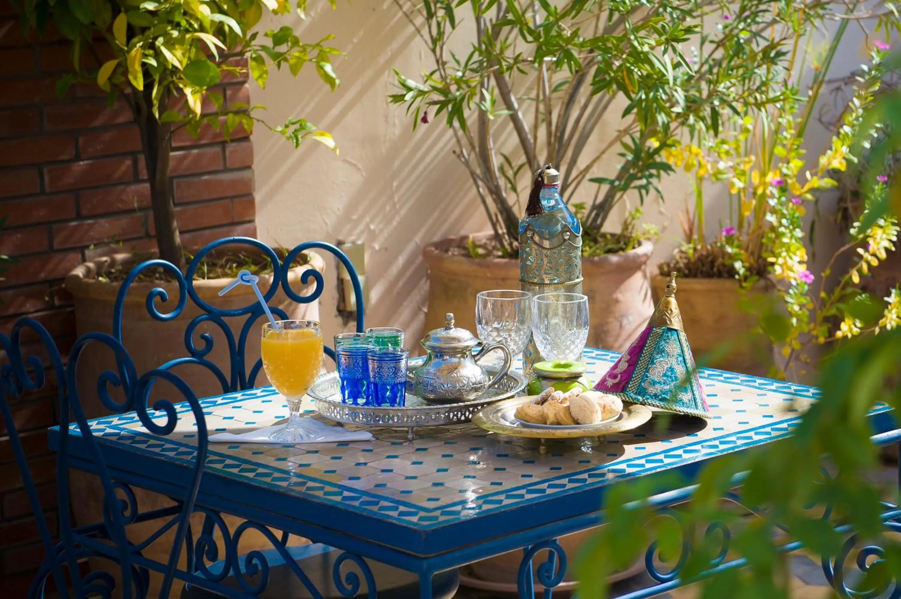 Balcony/Terrace in Riad bleu du Sud
