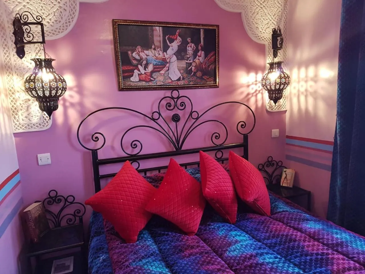 Bed in Riad bleu du Sud