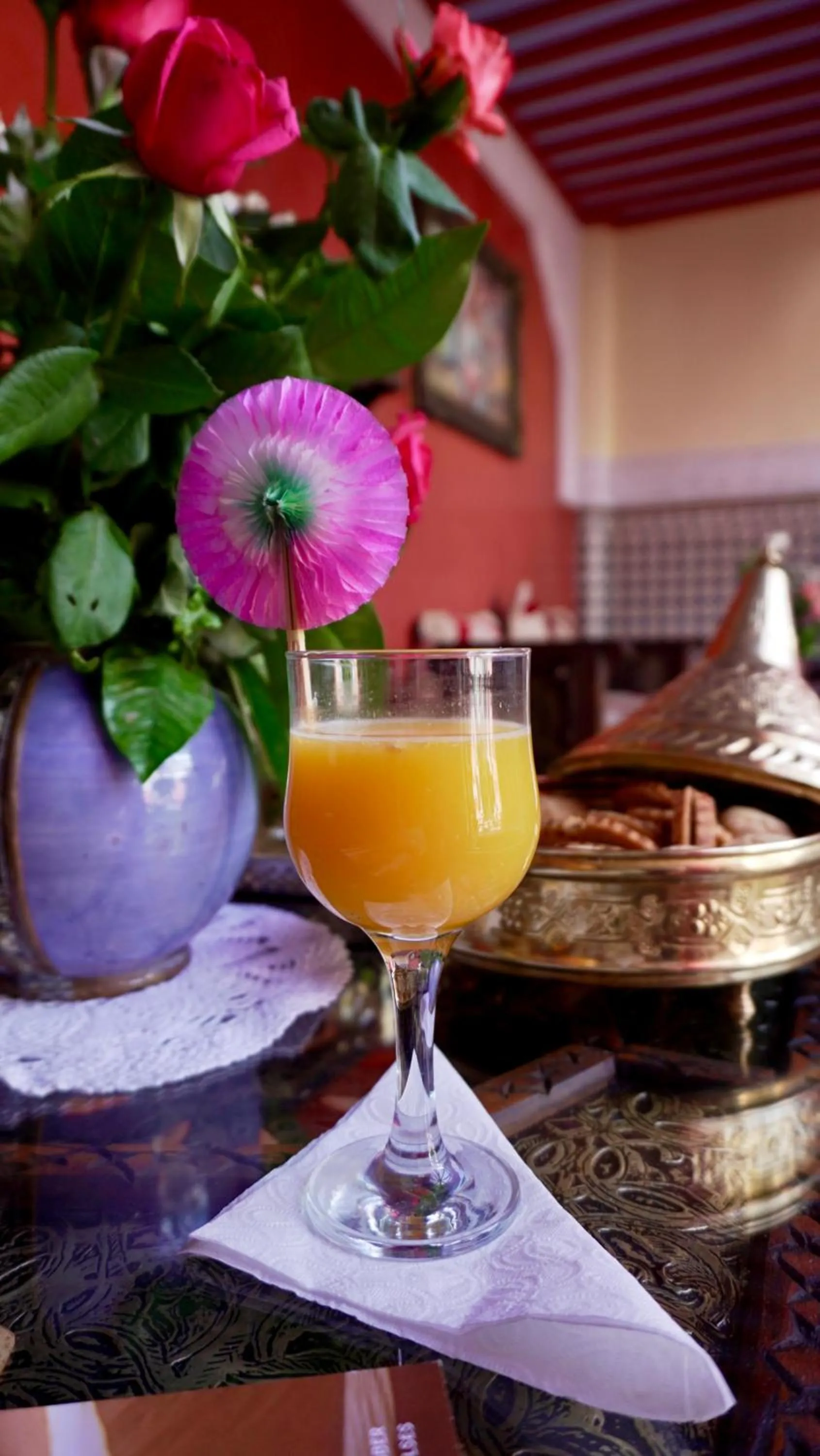Food and drinks in Riad bleu du Sud