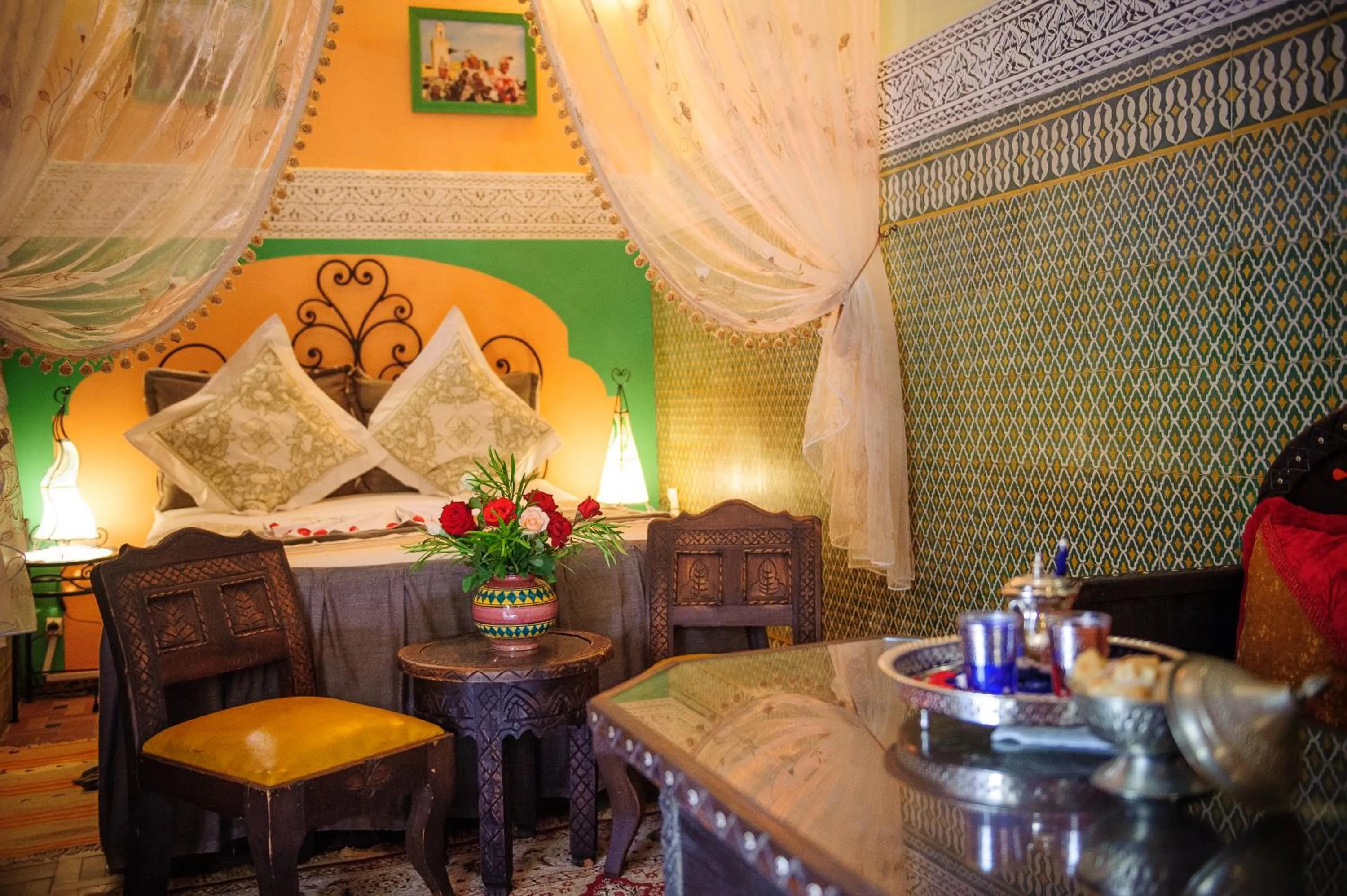 Bedroom in Riad bleu du Sud