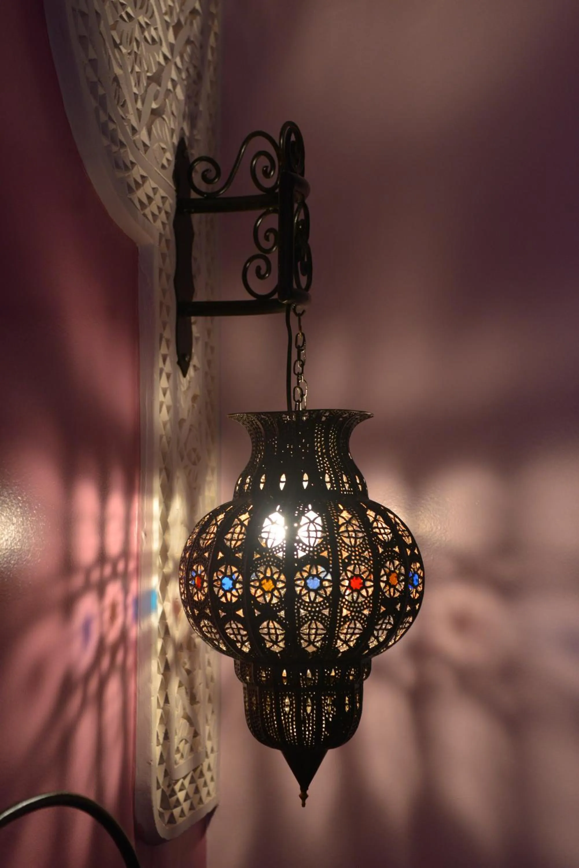 Decorative detail in Riad bleu du Sud