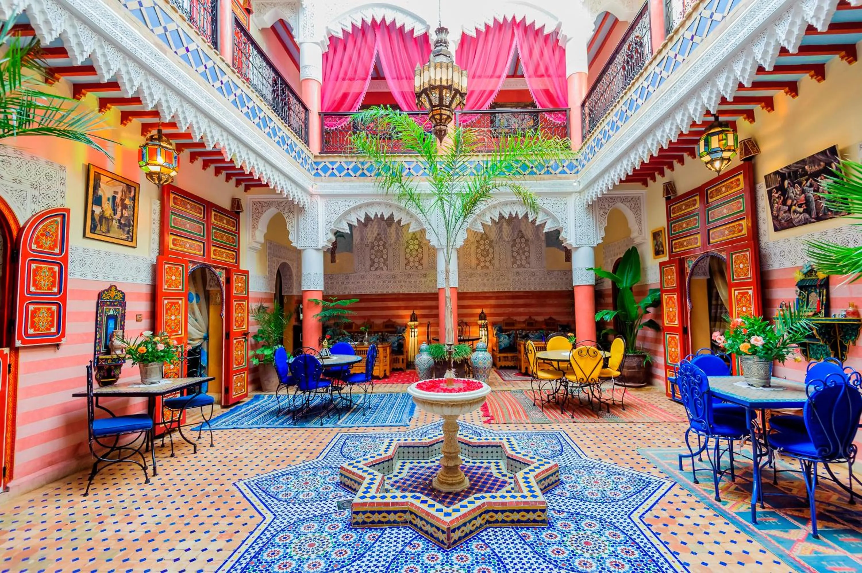 Patio in Riad bleu du Sud