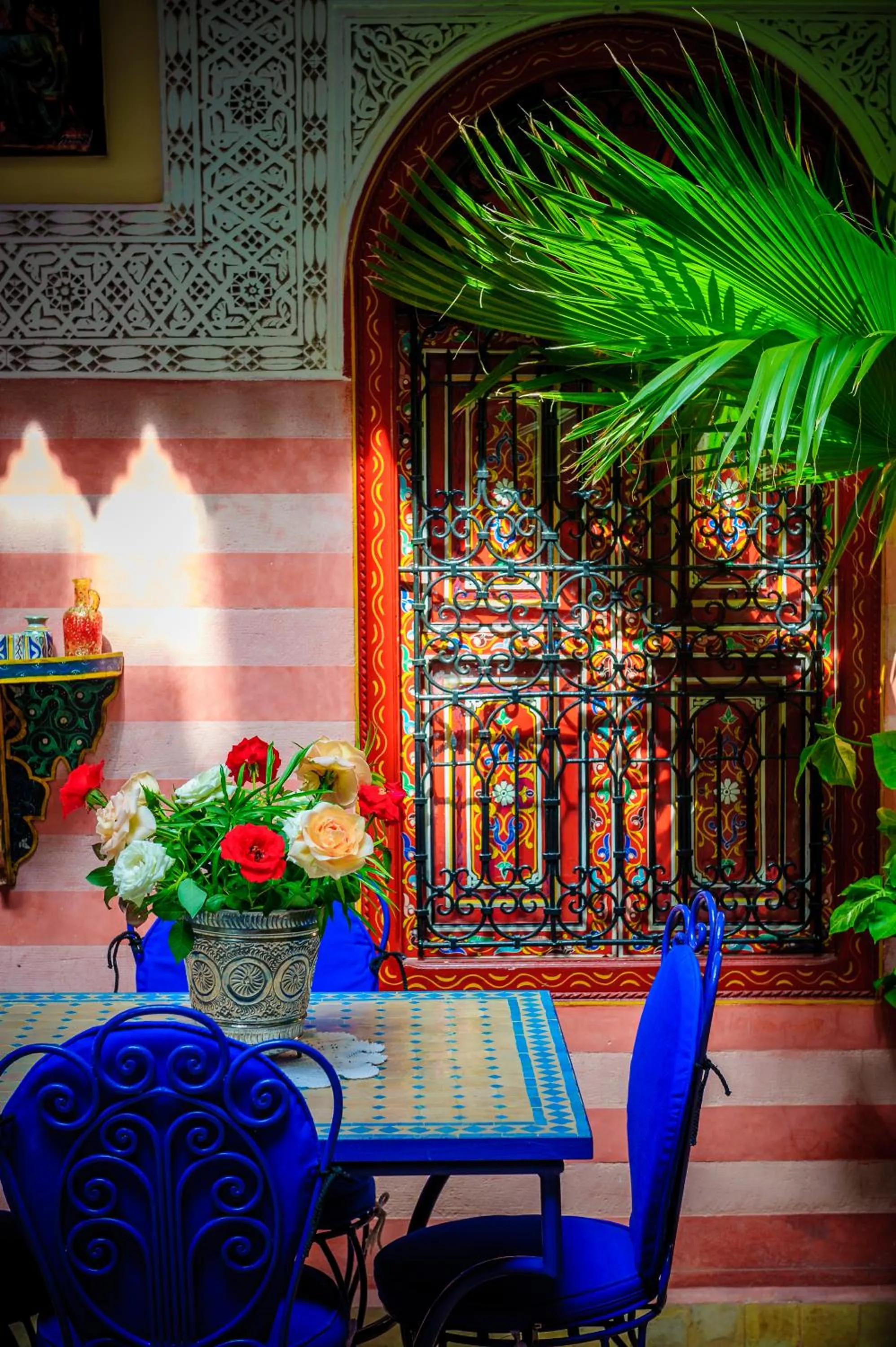 Patio in Riad bleu du Sud