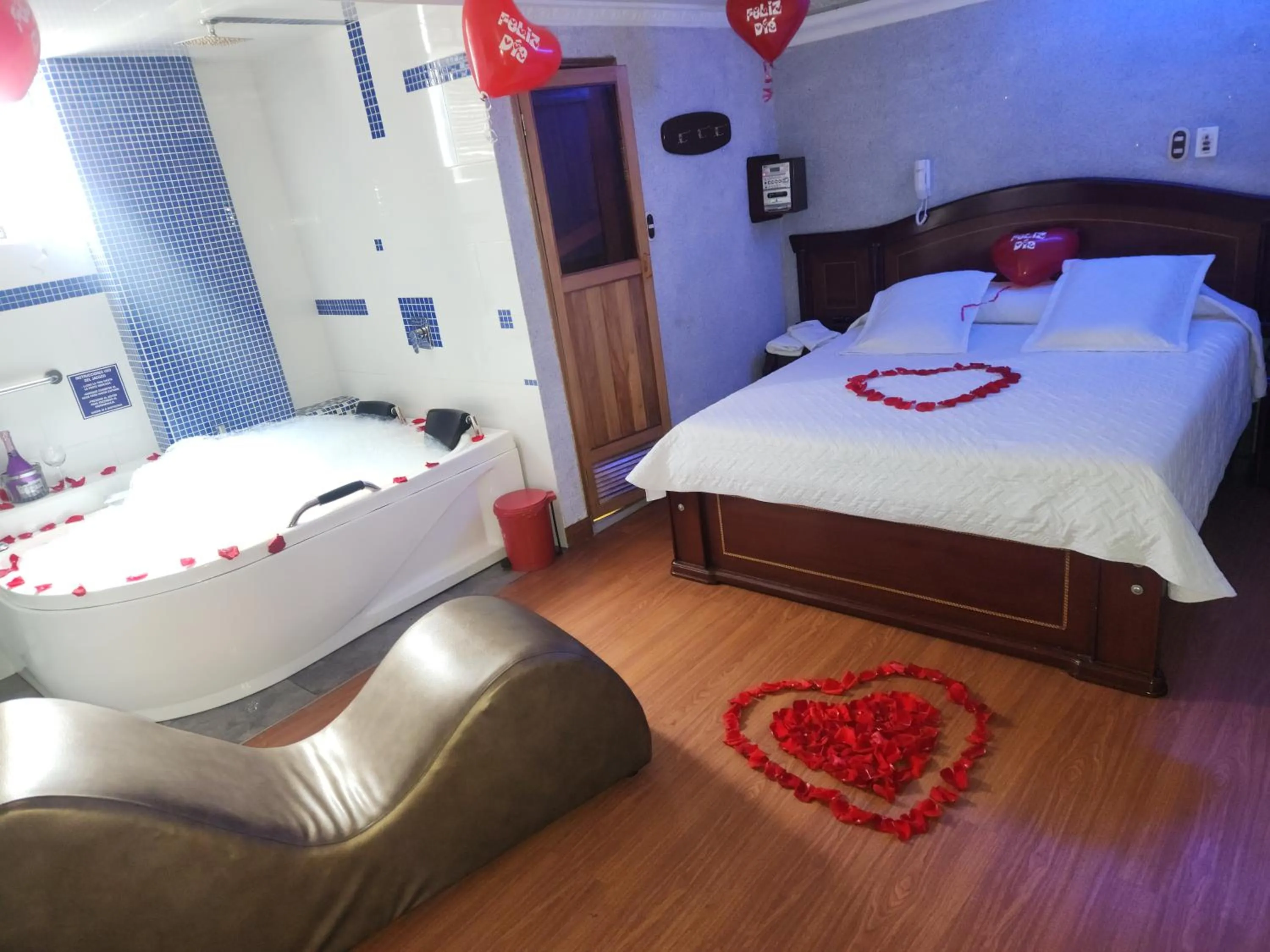 Bed in Motel Piramides De Cristal