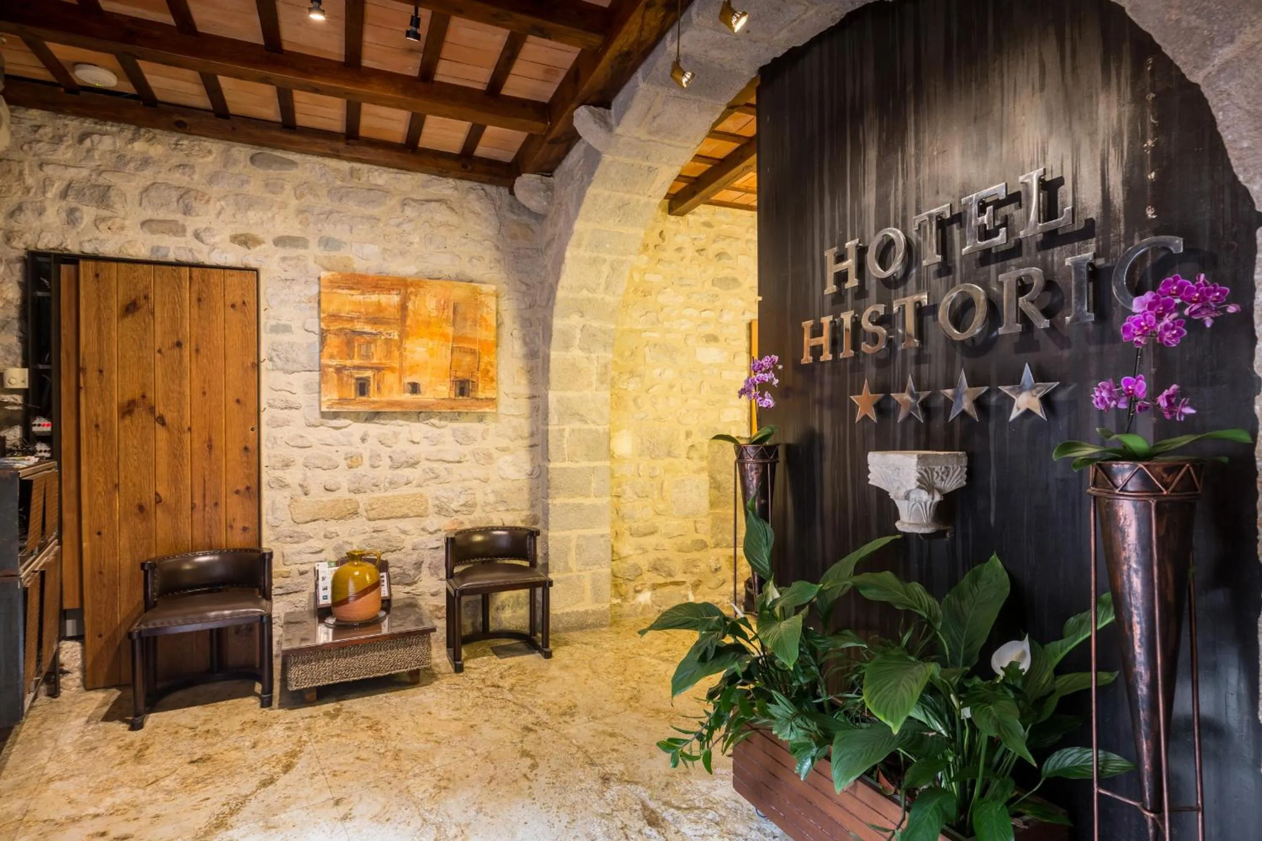 Lobby or reception in Hotel Històric
