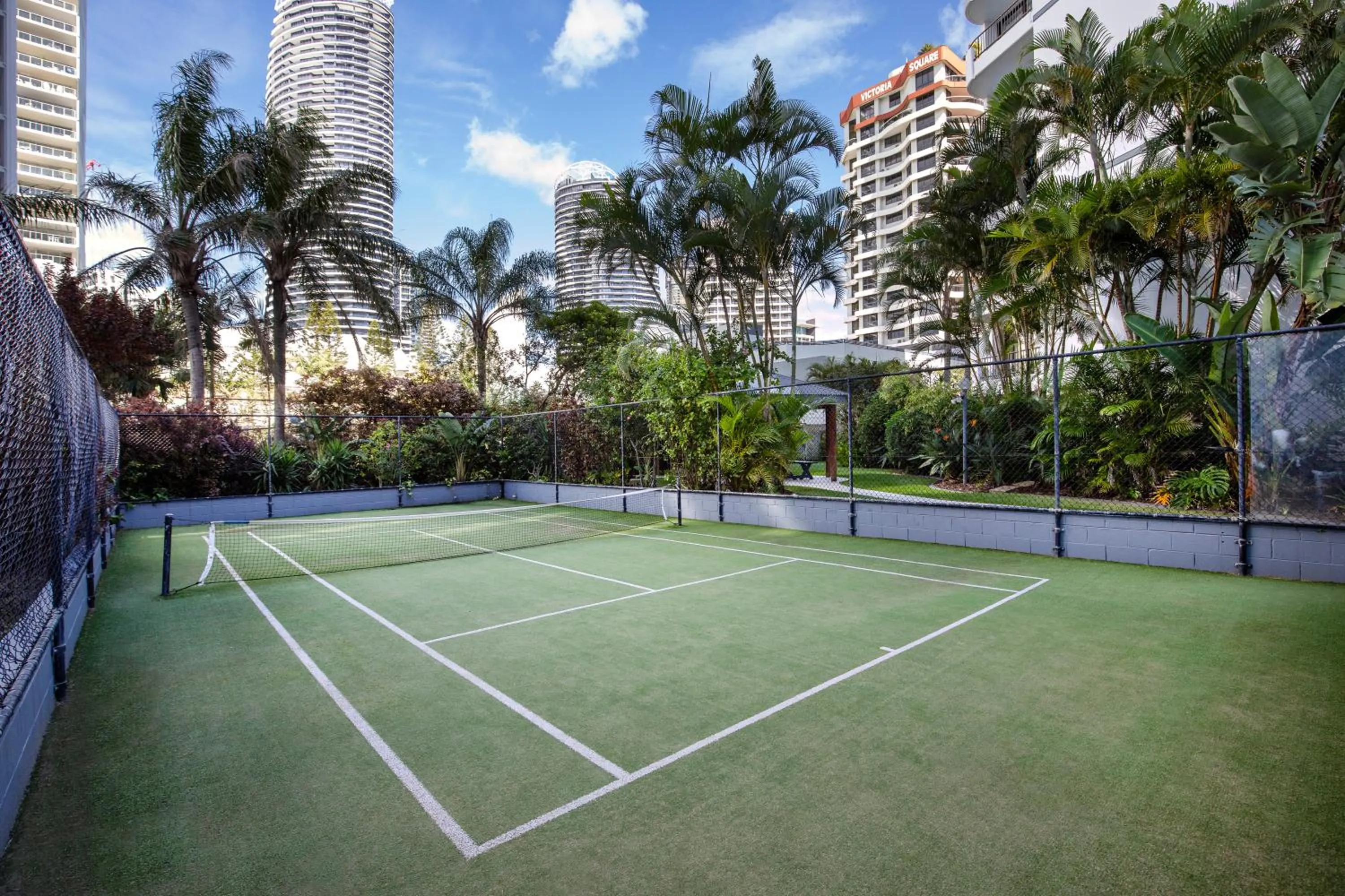Tennis court in Pacific Resort Broadbeach