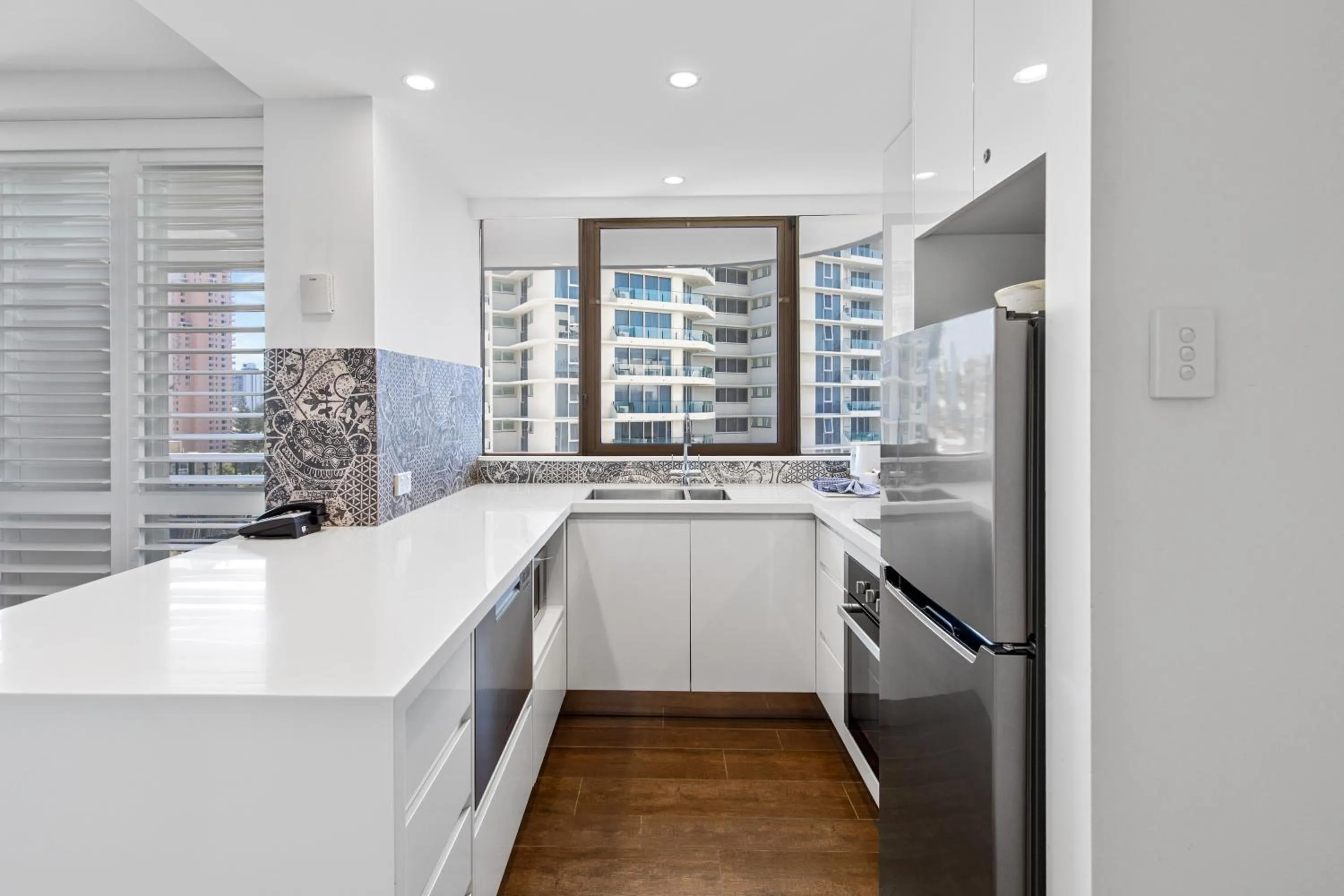 kitchen in Pacific Resort Broadbeach