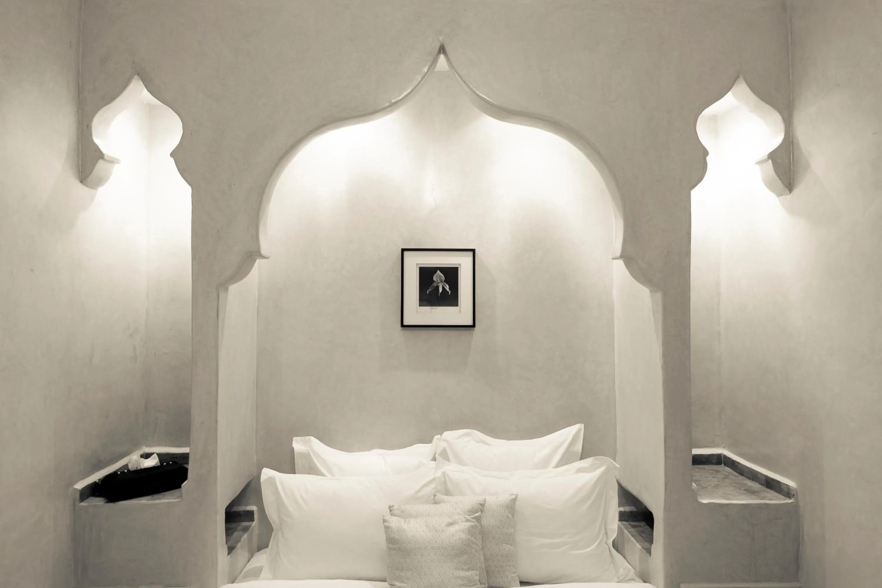 Decorative detail, Bed in Riad Cocoon