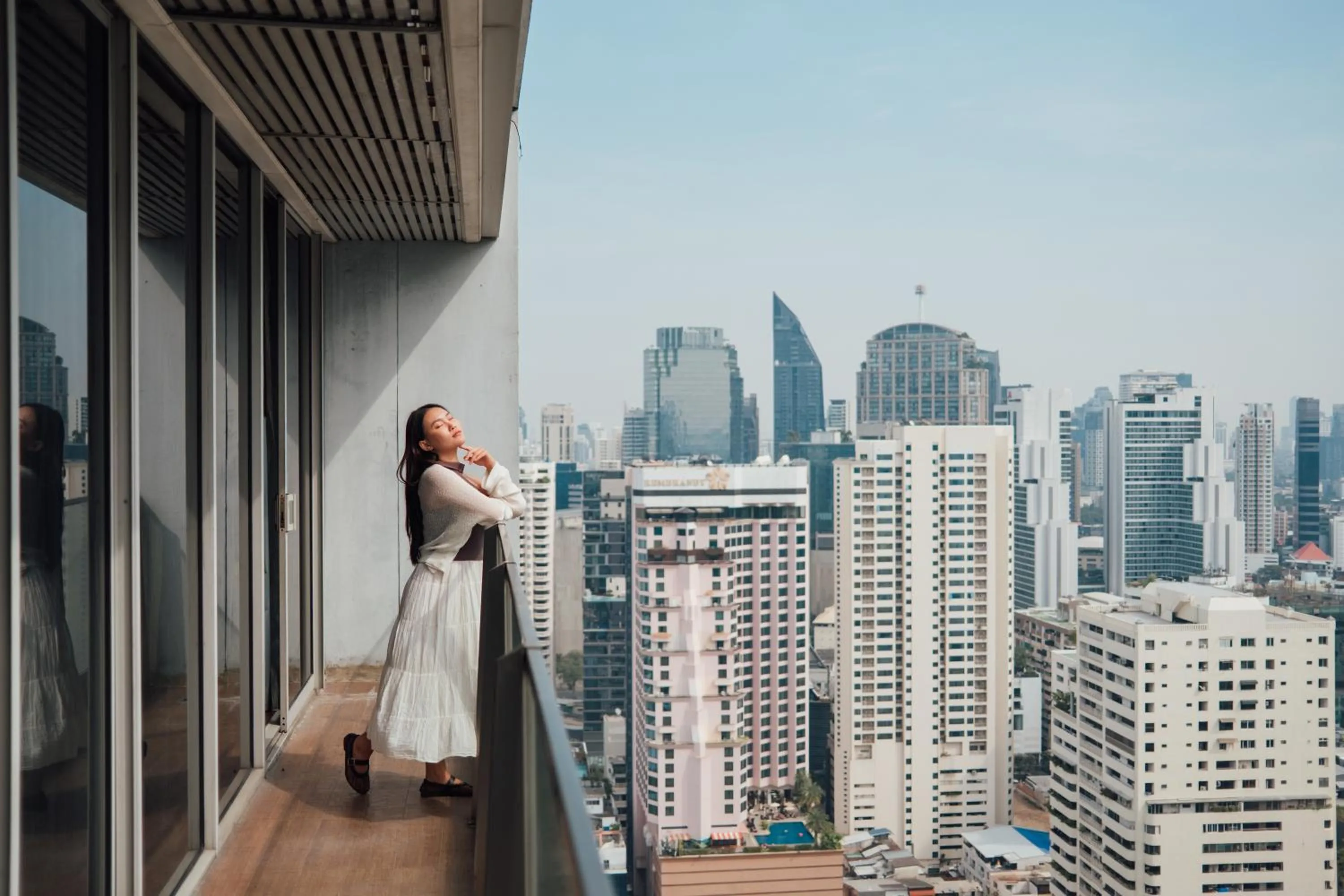 City view in Column Bangkok Hotel