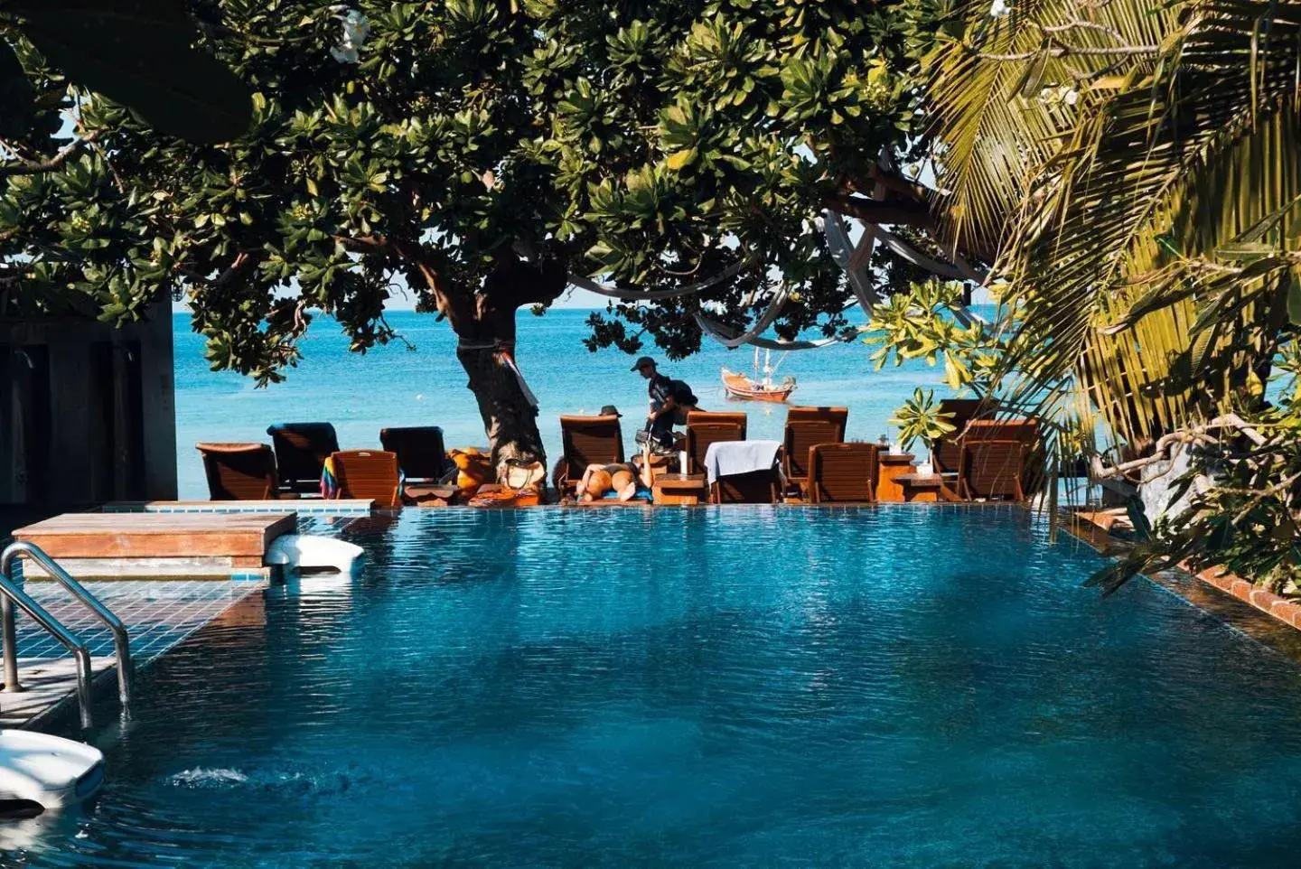 Swimming pool in Sairee Hut Resort Koh Tao Swimming pool in Sairee Hut Resort Koh Tao