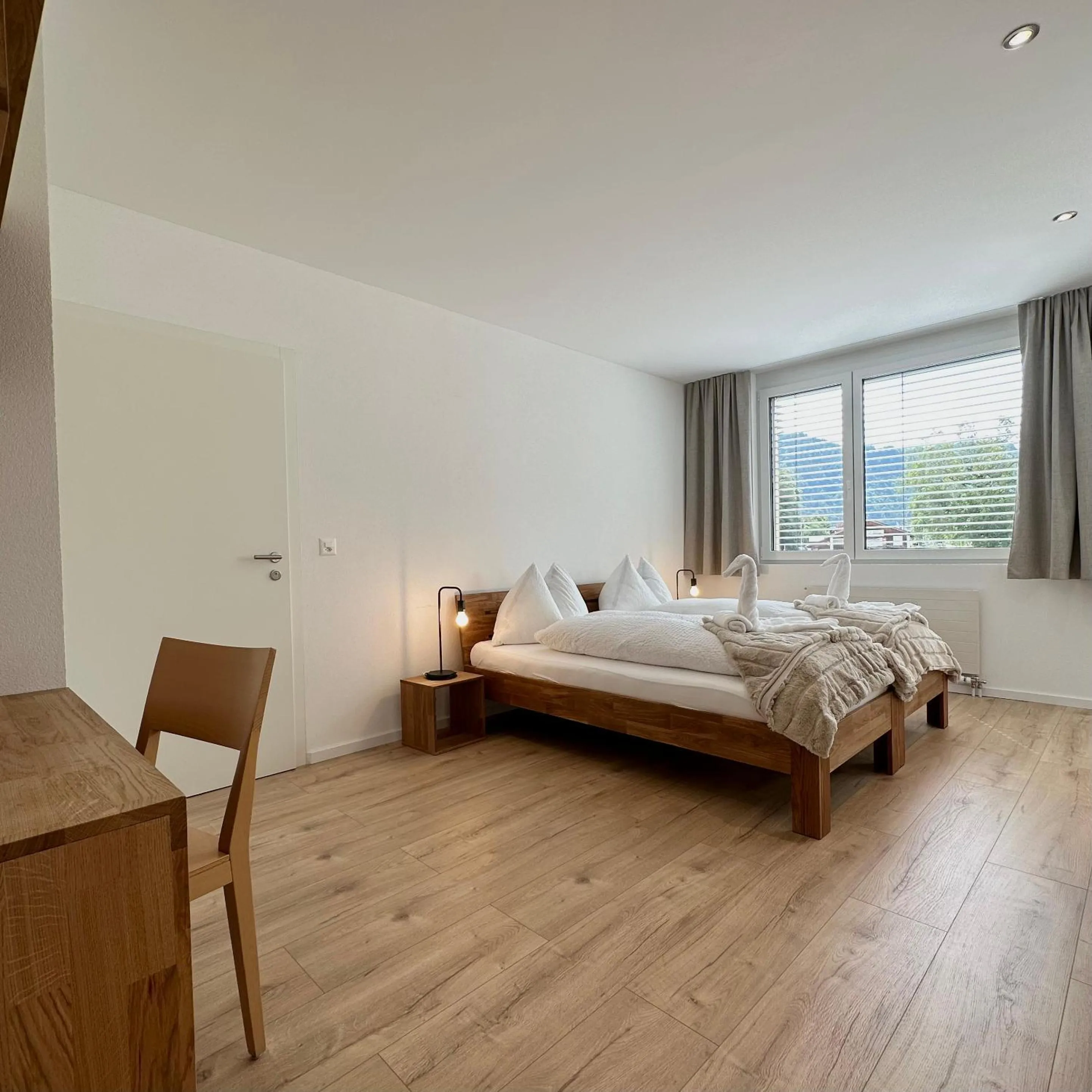 Bedroom, Bed in Hotel Rätia